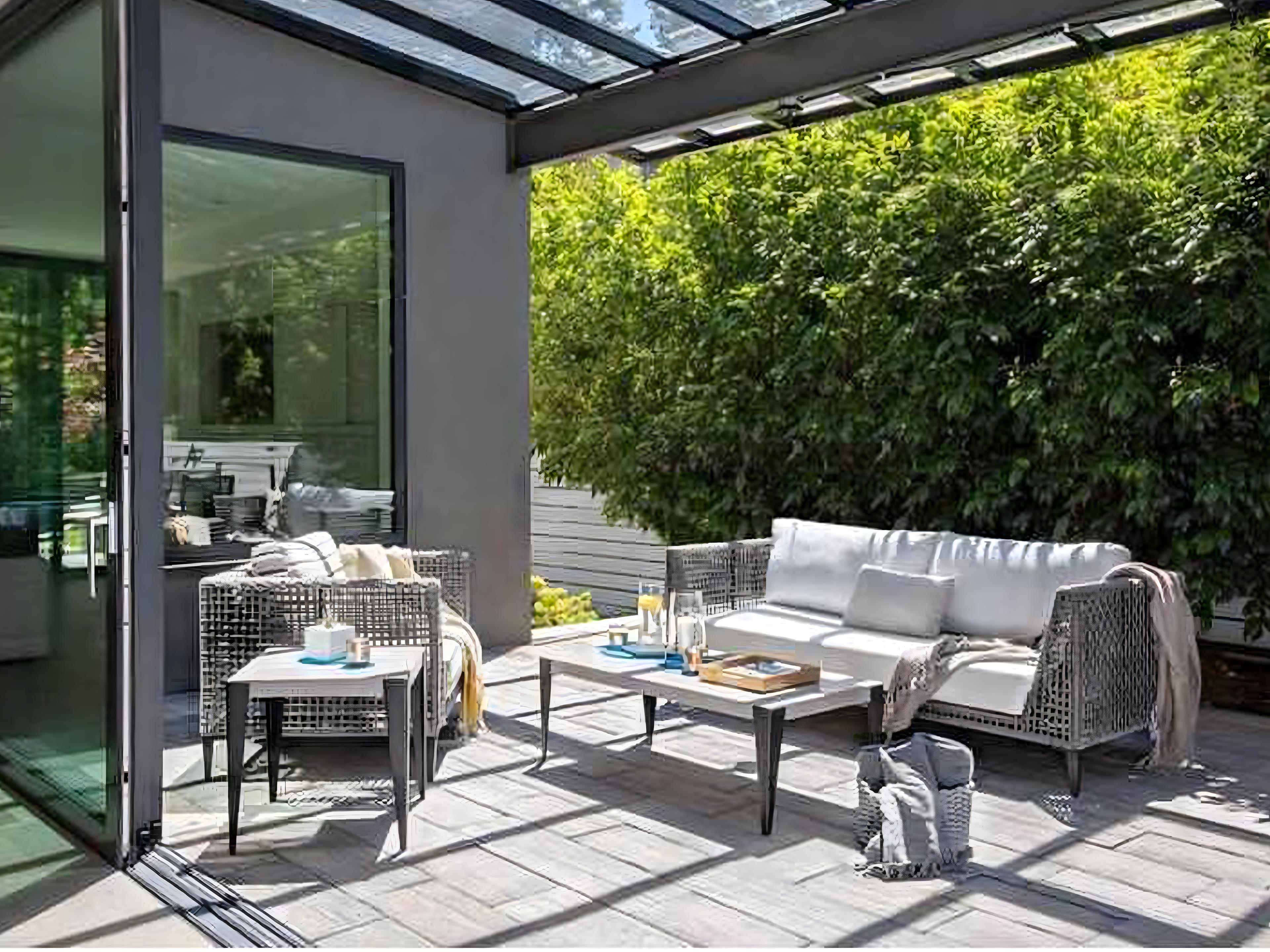 Ratana Genval Silver Black Aluminum Cushion Lounge Chair