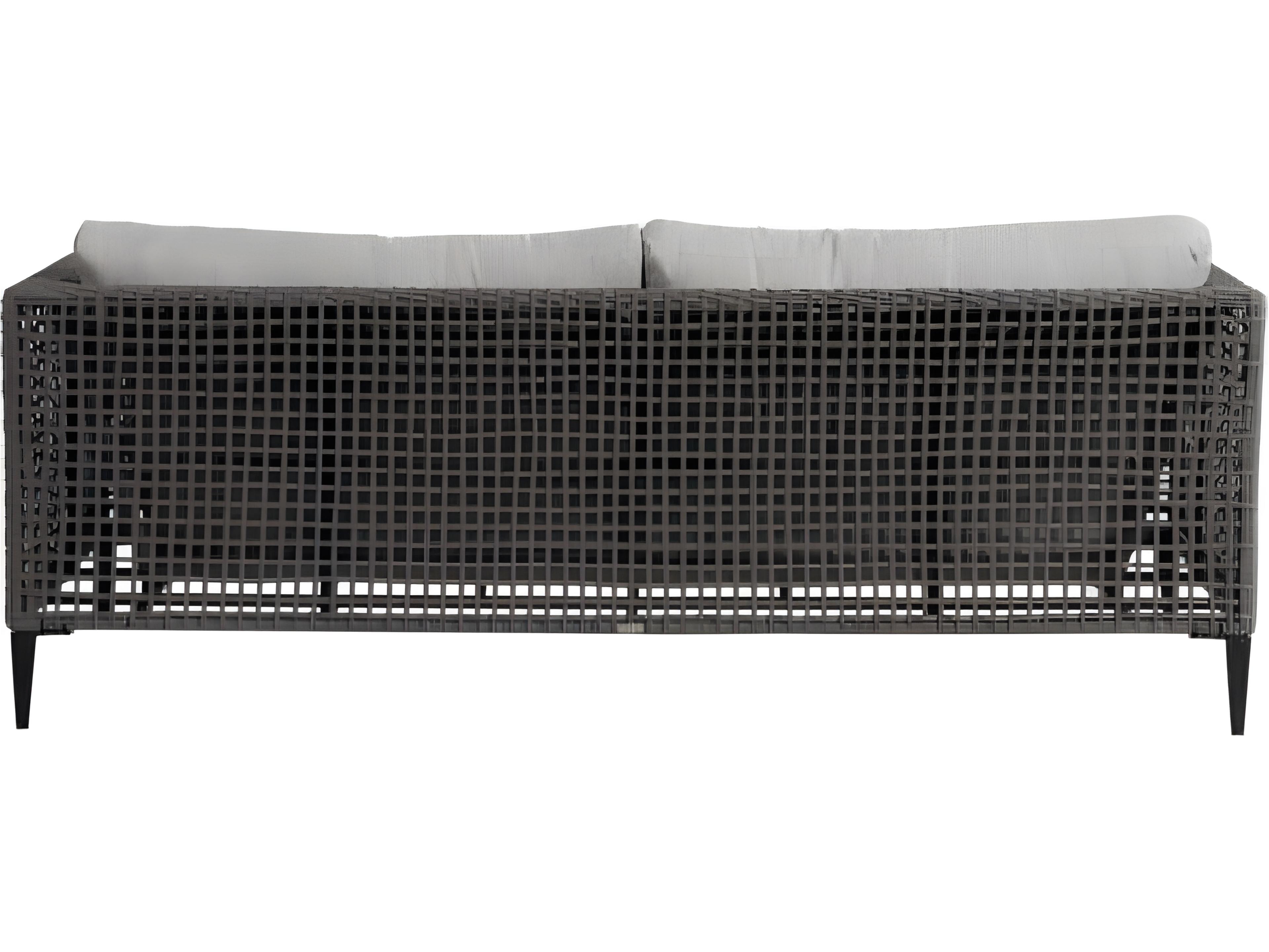 Ratana Genval Silver Black Aluminum Cushion Sofa
