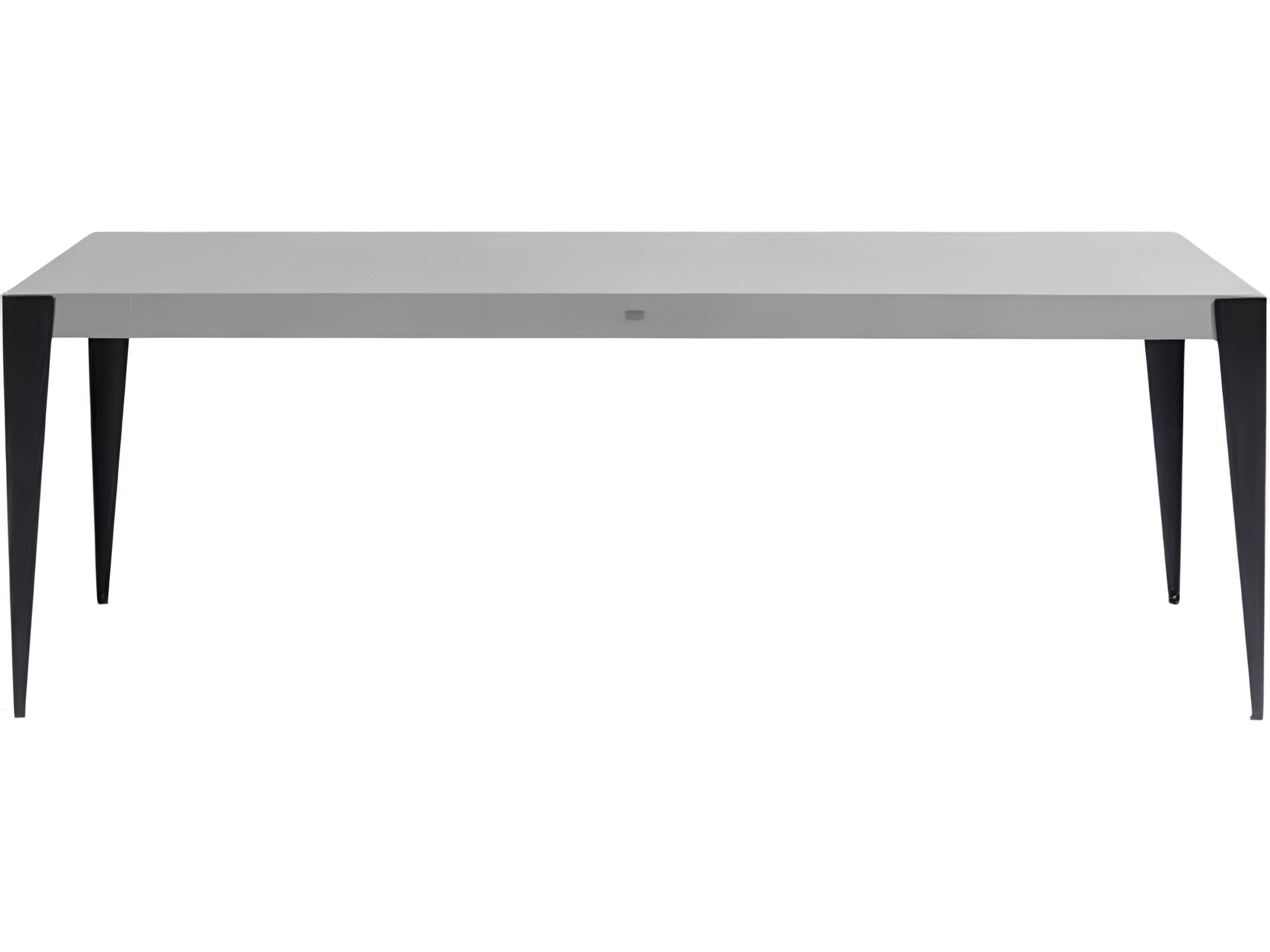 Ratana Genval Silver Black Base & Cement Top Aluminum Rectangular Coffee Table