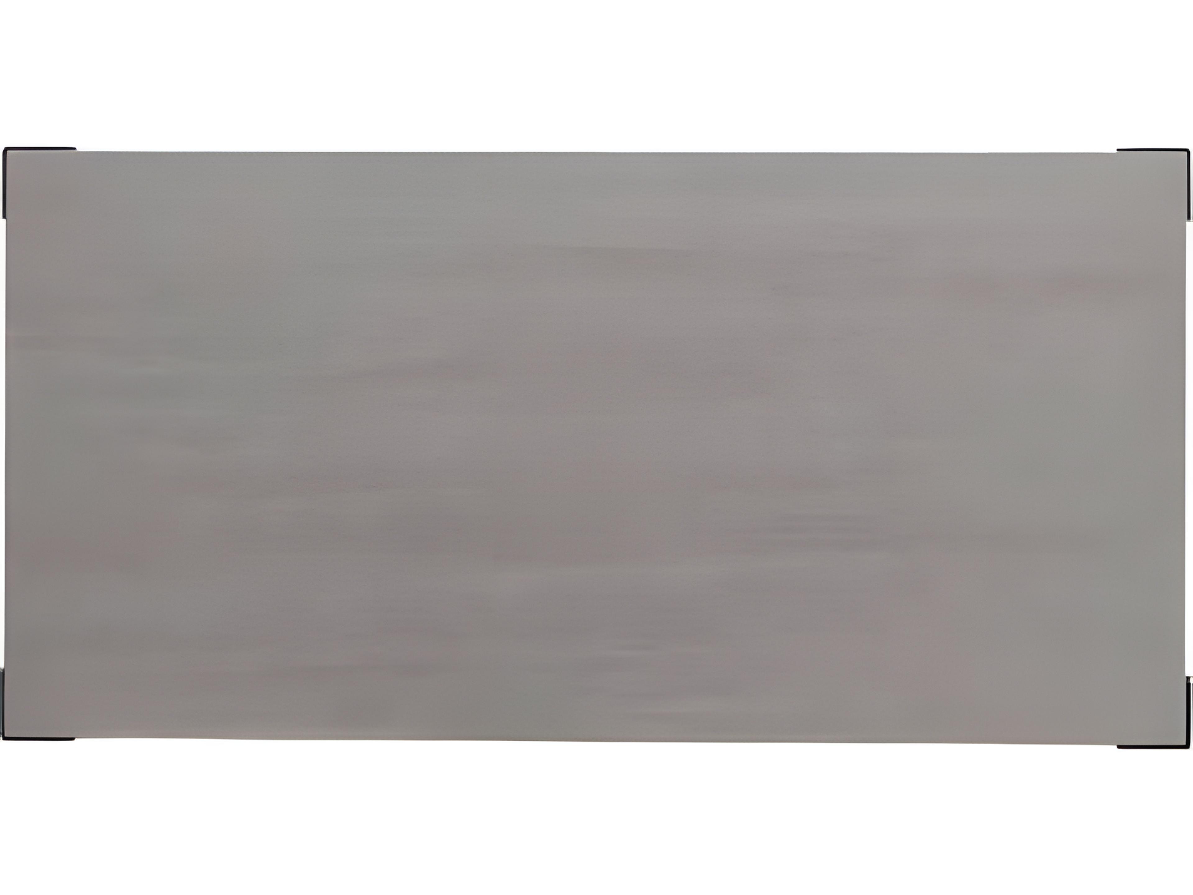 Ratana Genval Silver Black Base & Cement Top Aluminum Rectangular Coffee Table