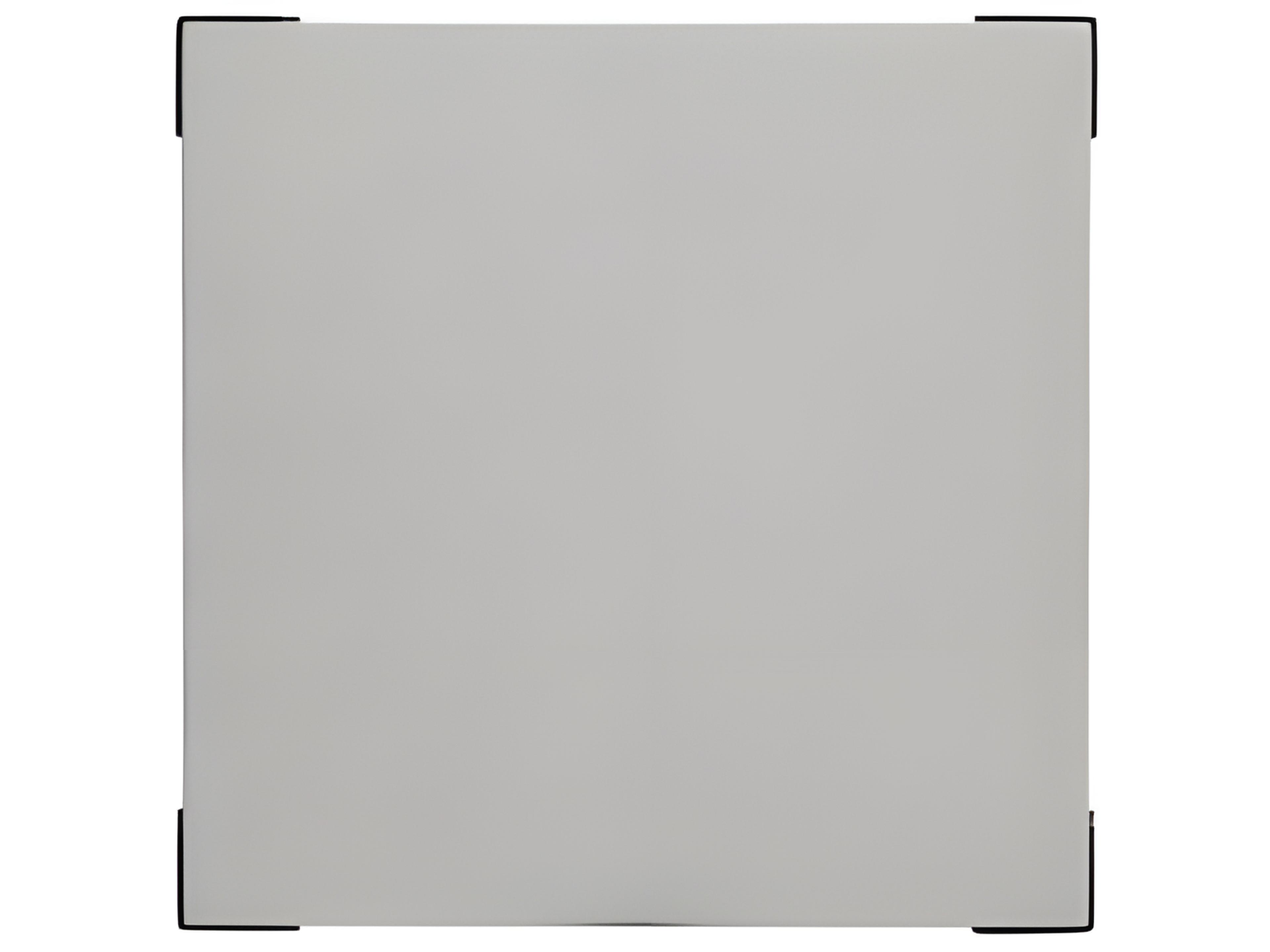 Ratana Genval Silver Black Base & Cement Top Aluminum Square End Table