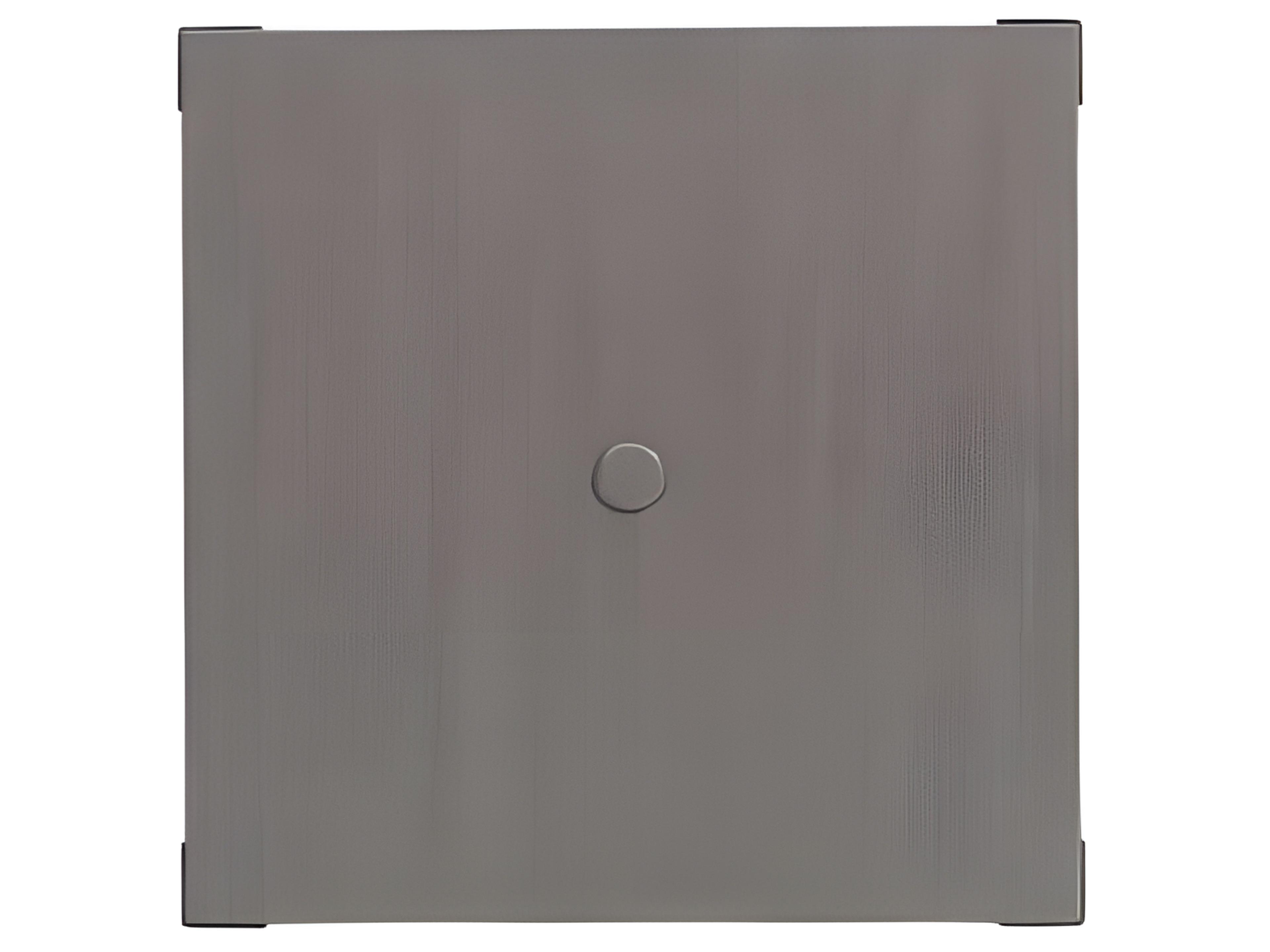 Ratana Genval Silver Black Base & Cement Top Aluminum Square Umbrella Hole Bar Table