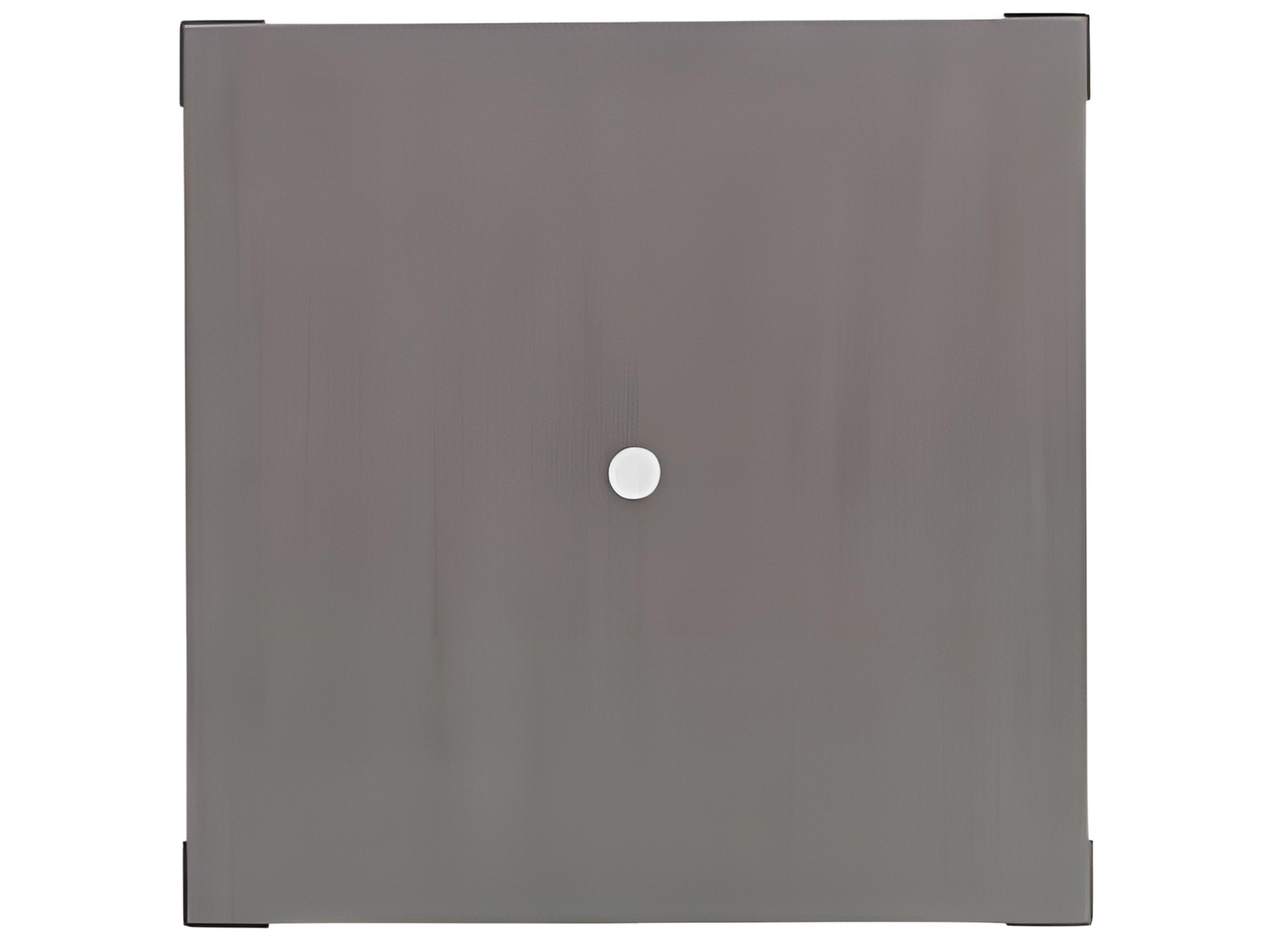 Ratana Genval Silver Black Base & Cement Top Aluminum Square Umbrella Hole Bar Table