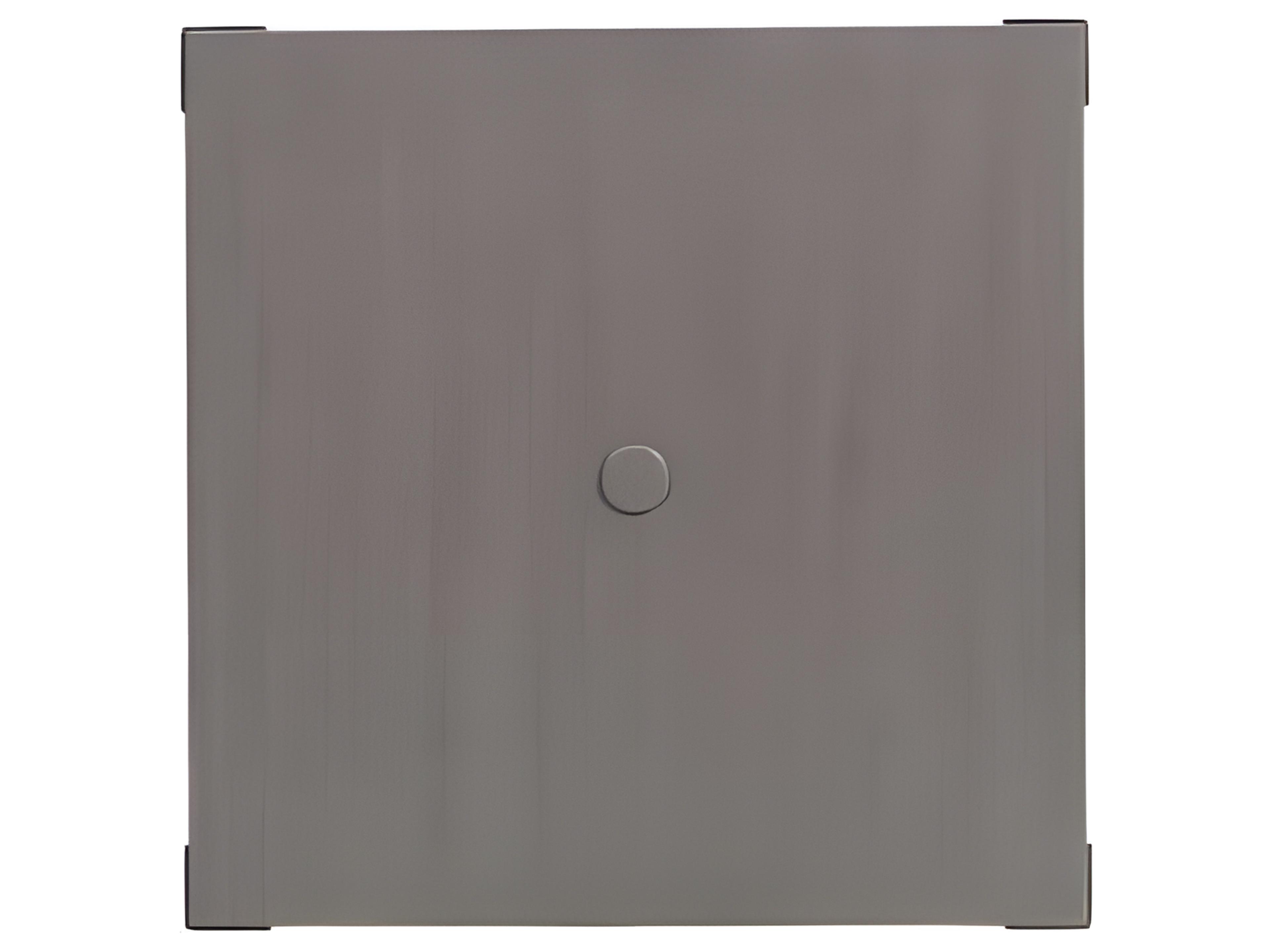 Ratana Genval Silver Black Base & Cement Top Aluminum Square Umbrella Hole Dining Table