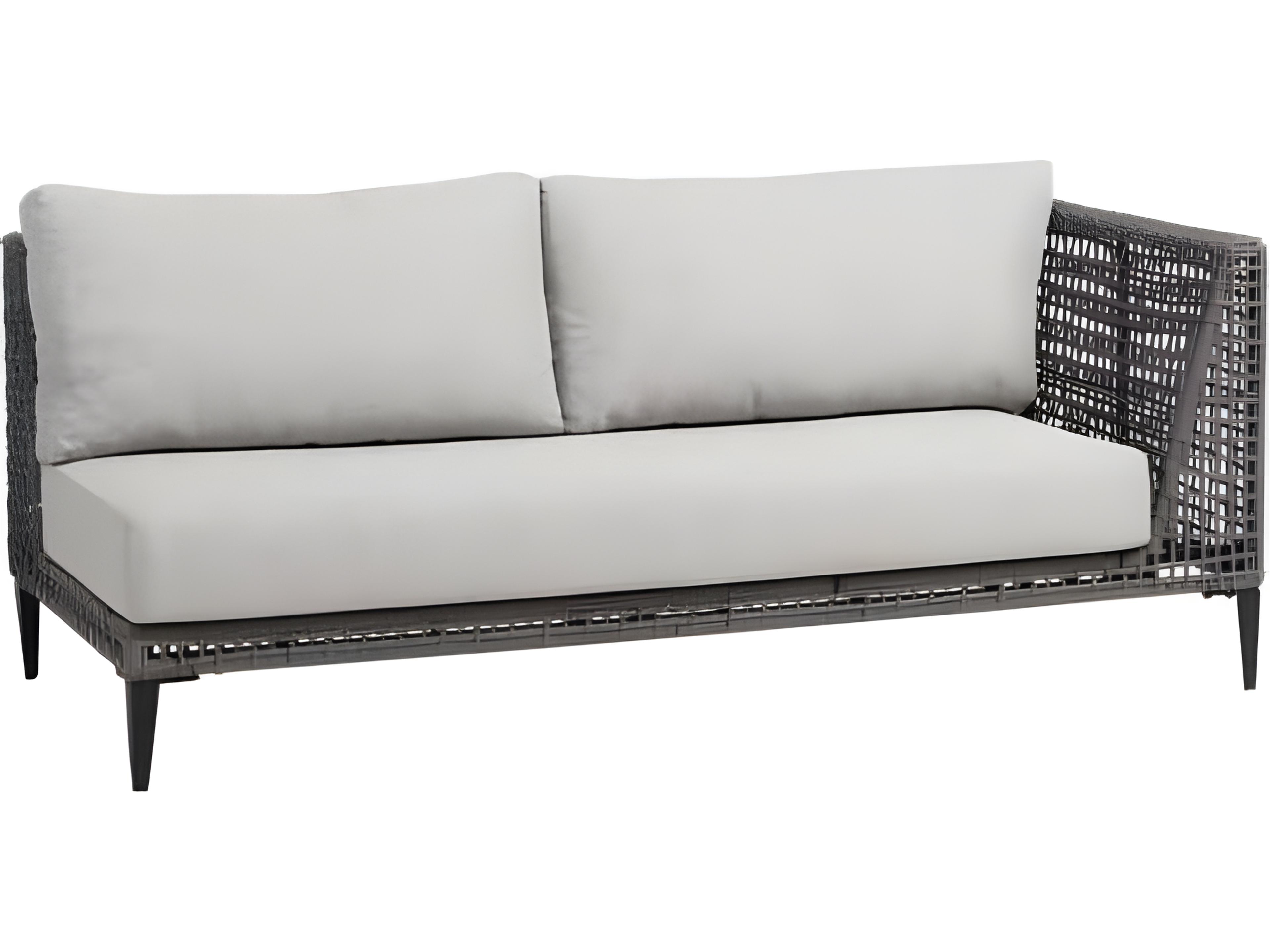 Genval Sectional Loveseat Right Arm Aluminum