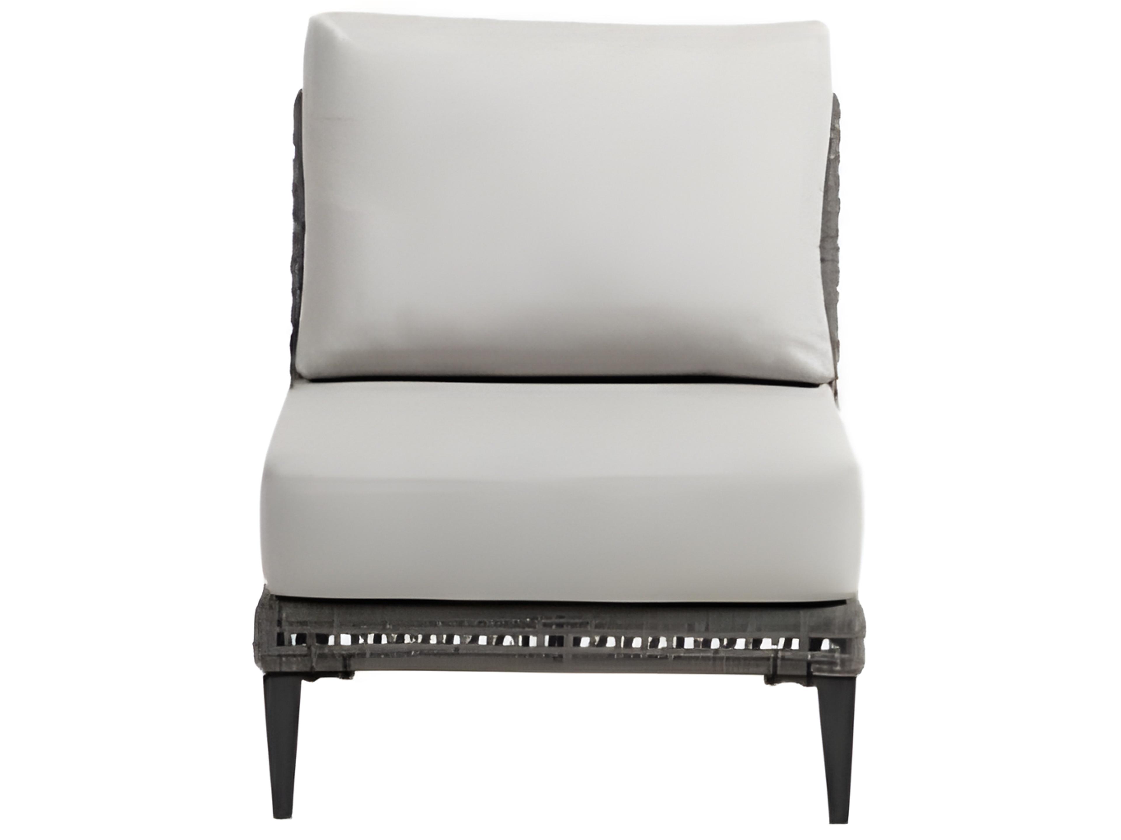 Ratana Genval Silver Black Aluminum Cushion Lounge Chair