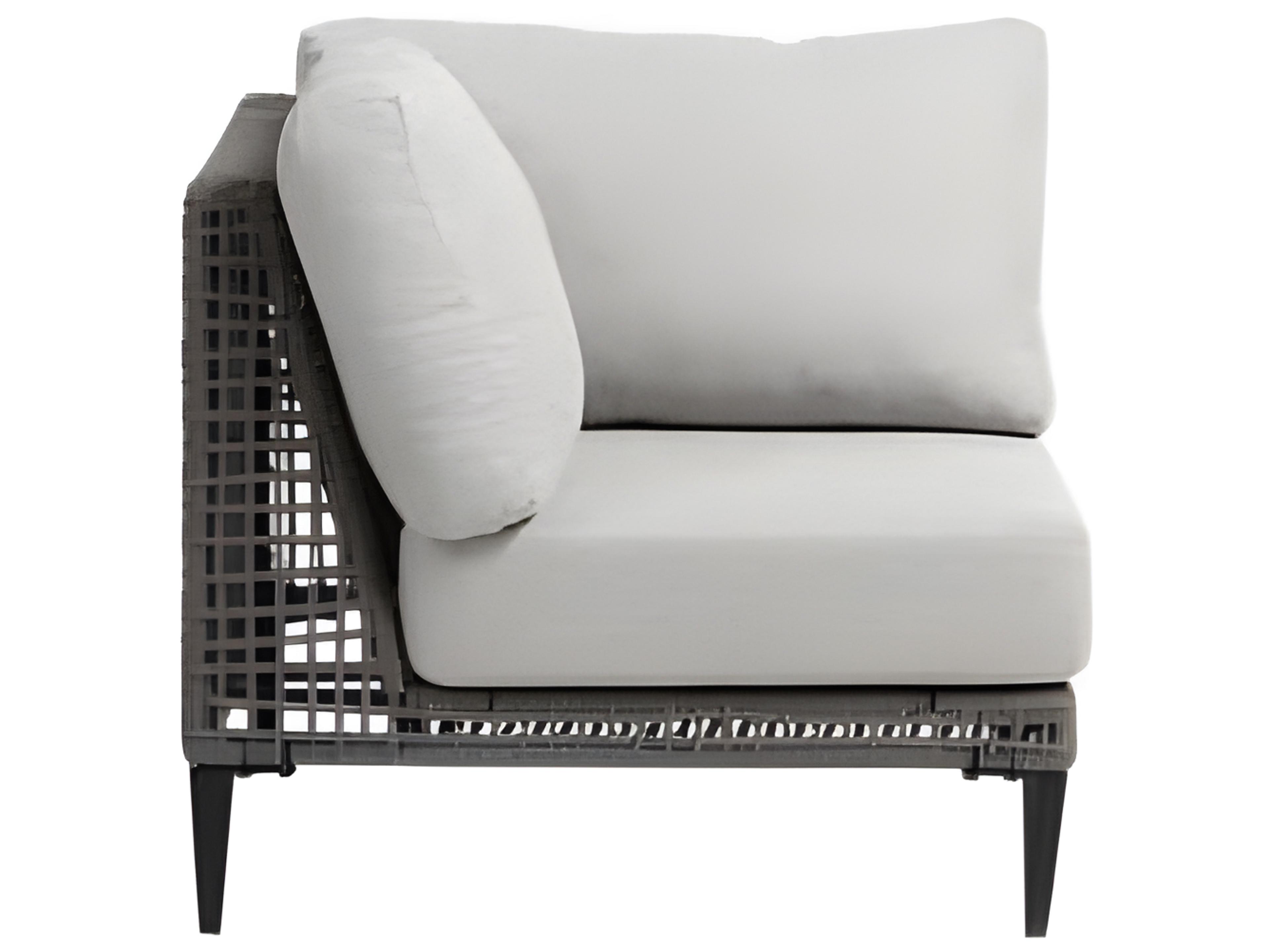 Ratana Genval Silver Black Aluminum Cushion Lounge Chair