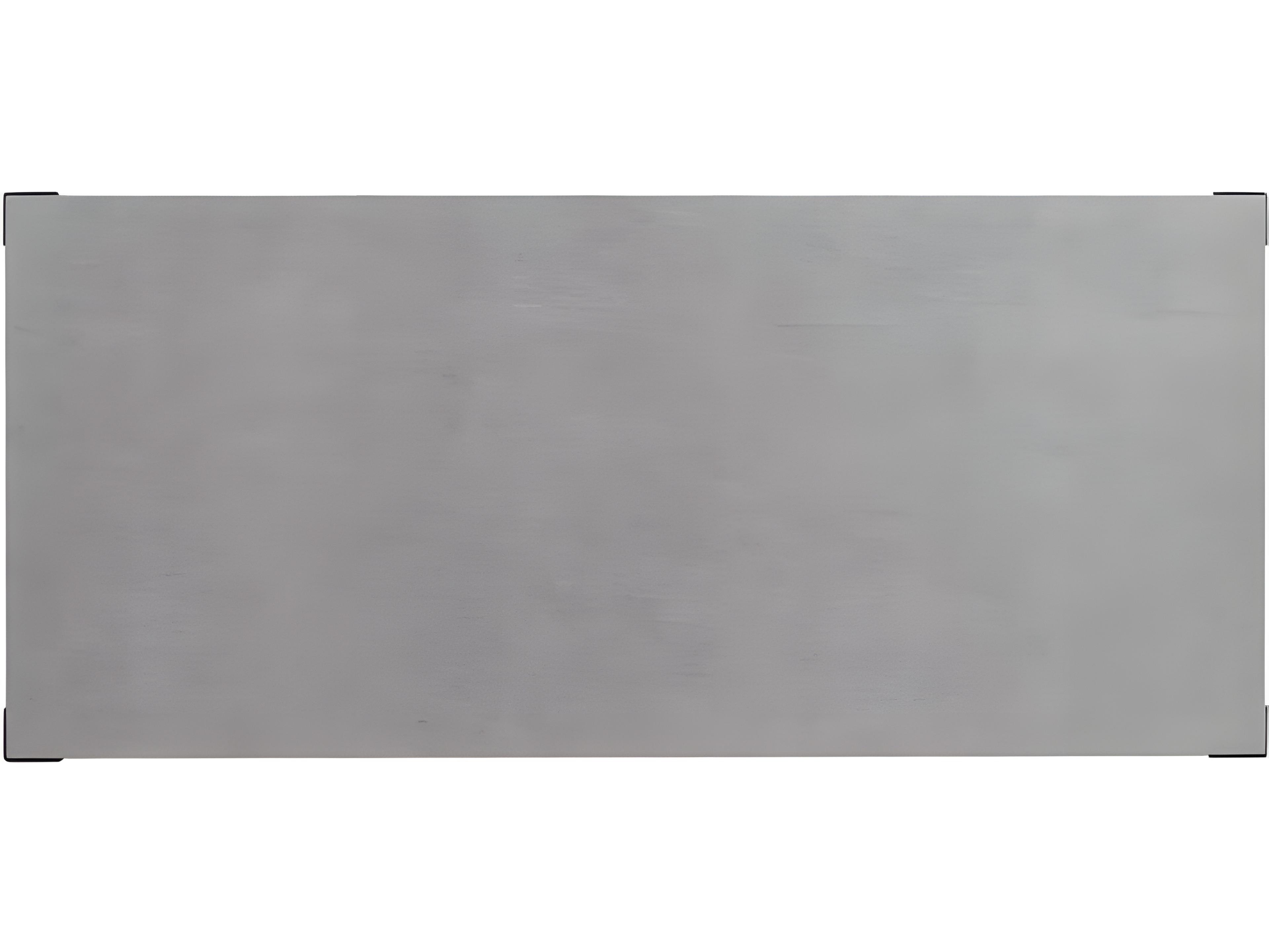 Ratana Genval Silver Black Base & Cement Top Aluminum Rectangular Umbrella Hole Dining Table