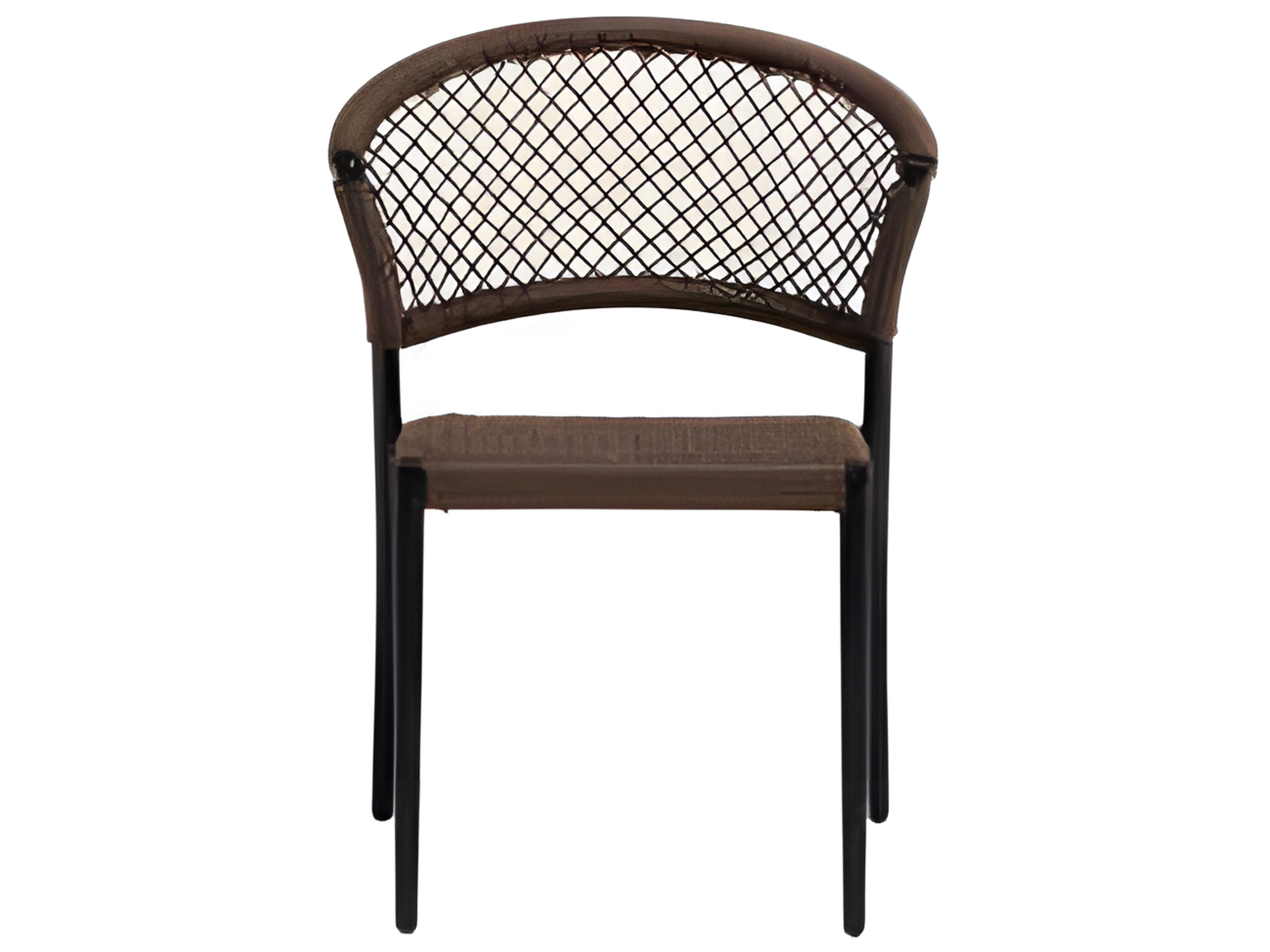 Ratana Ria Silver Black Aluminum Rope Dining Chair
