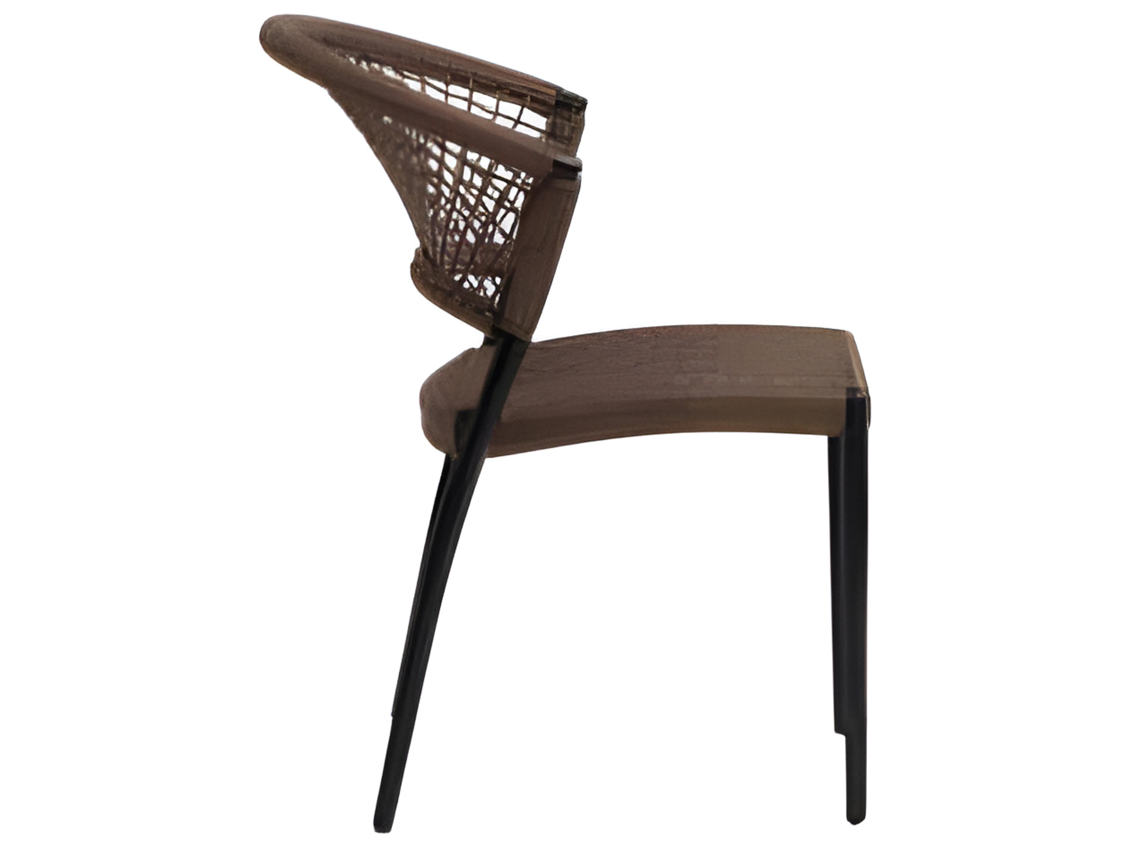 Ratana Ria Silver Black Aluminum Rope Dining Chair