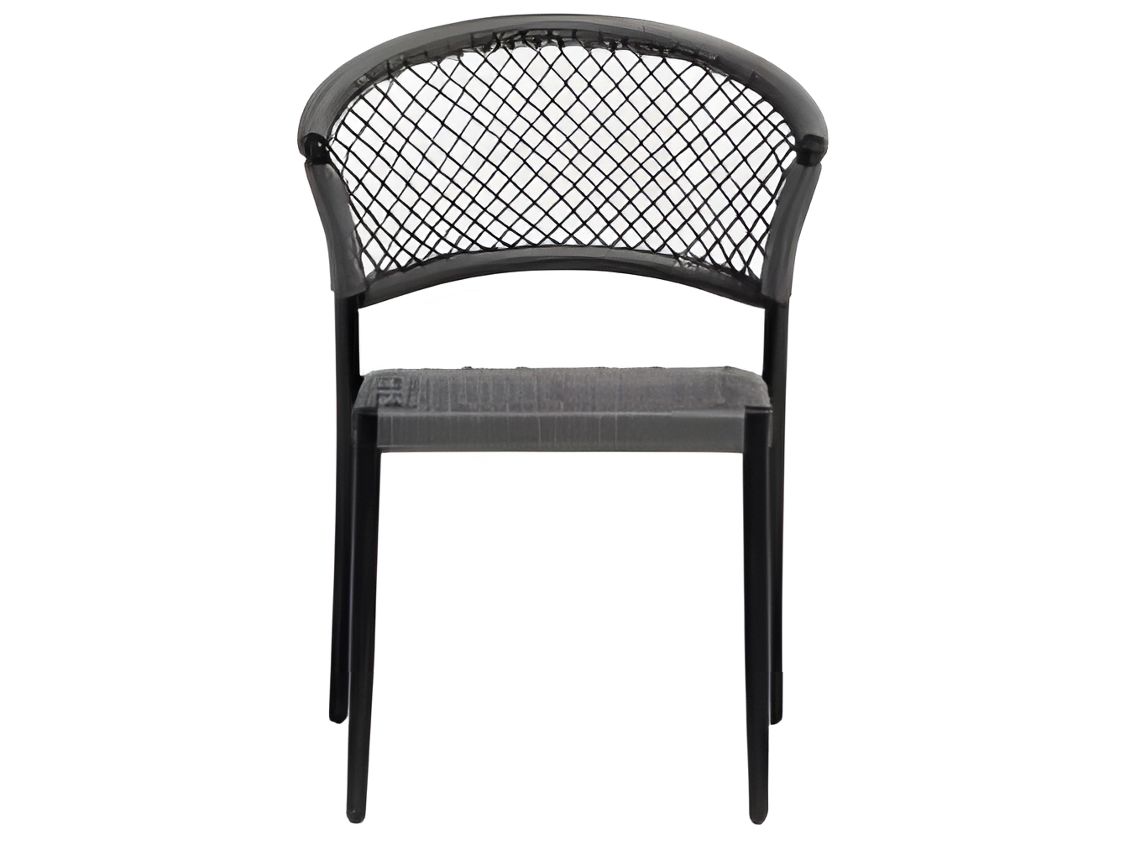 Ratana Ria Silver Black Aluminum Rope Dining Chair