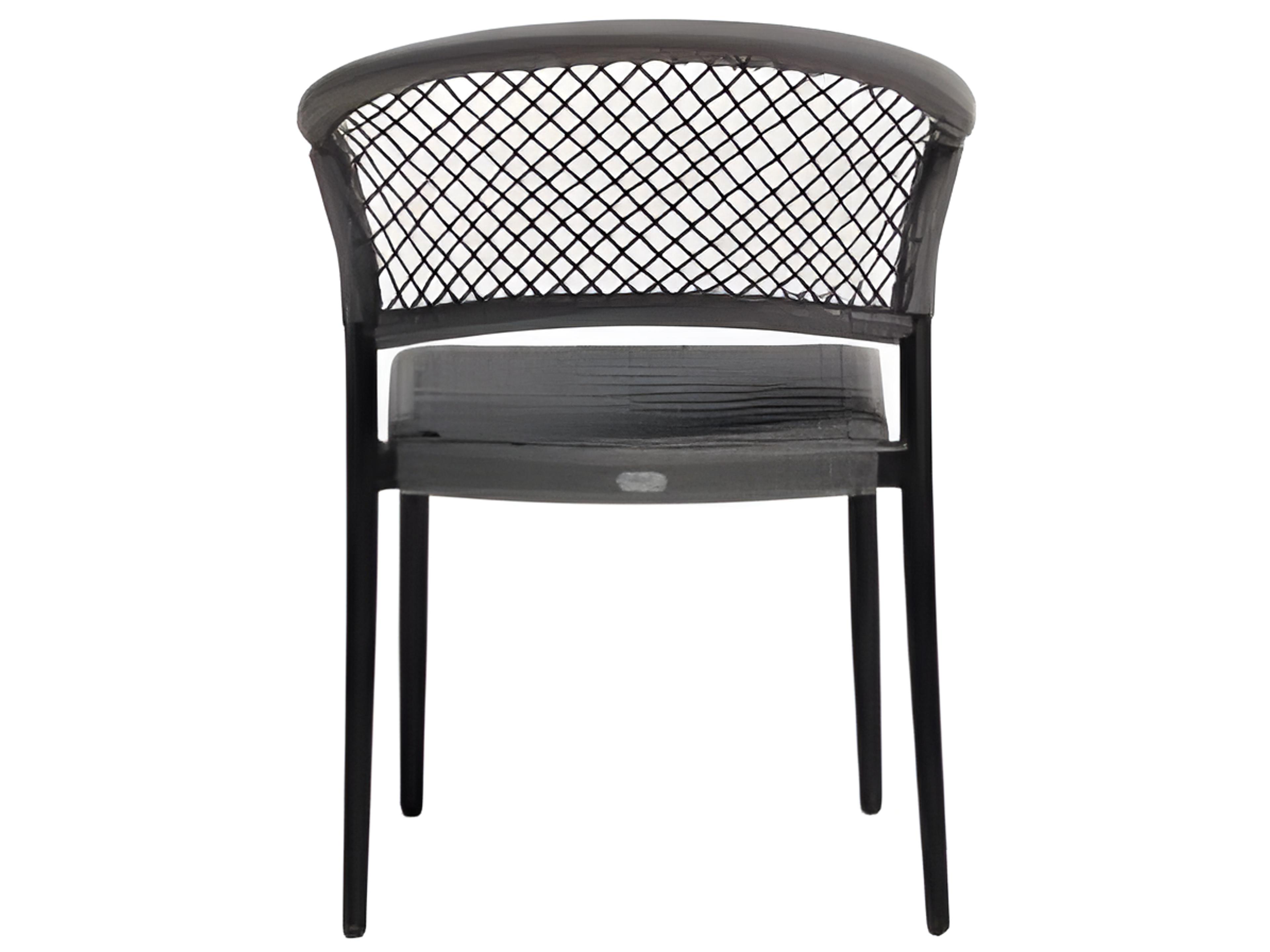 Ratana Ria Silver Black Aluminum Rope Dining Chair