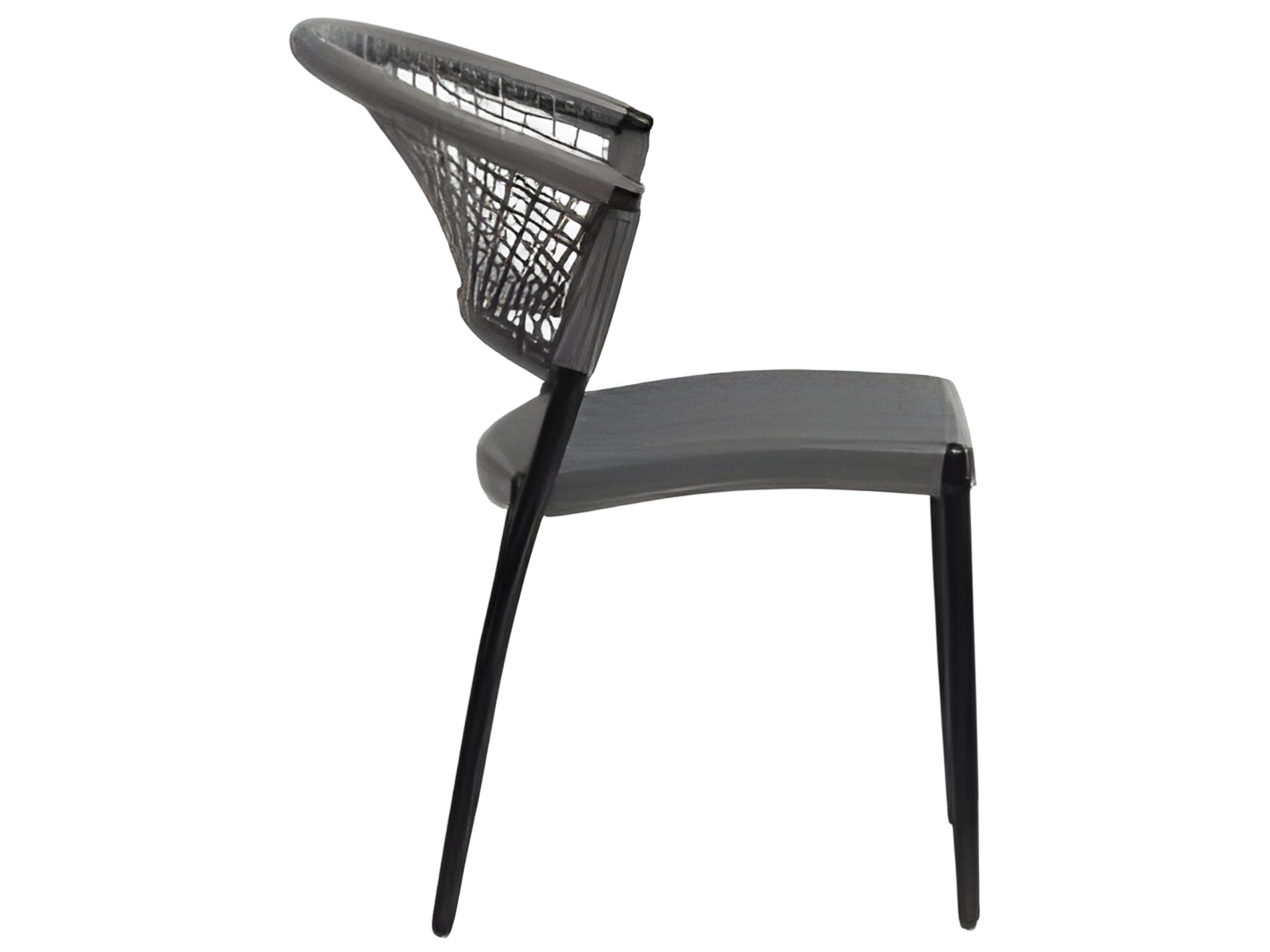 Ratana Ria Silver Black Aluminum Rope Dining Chair