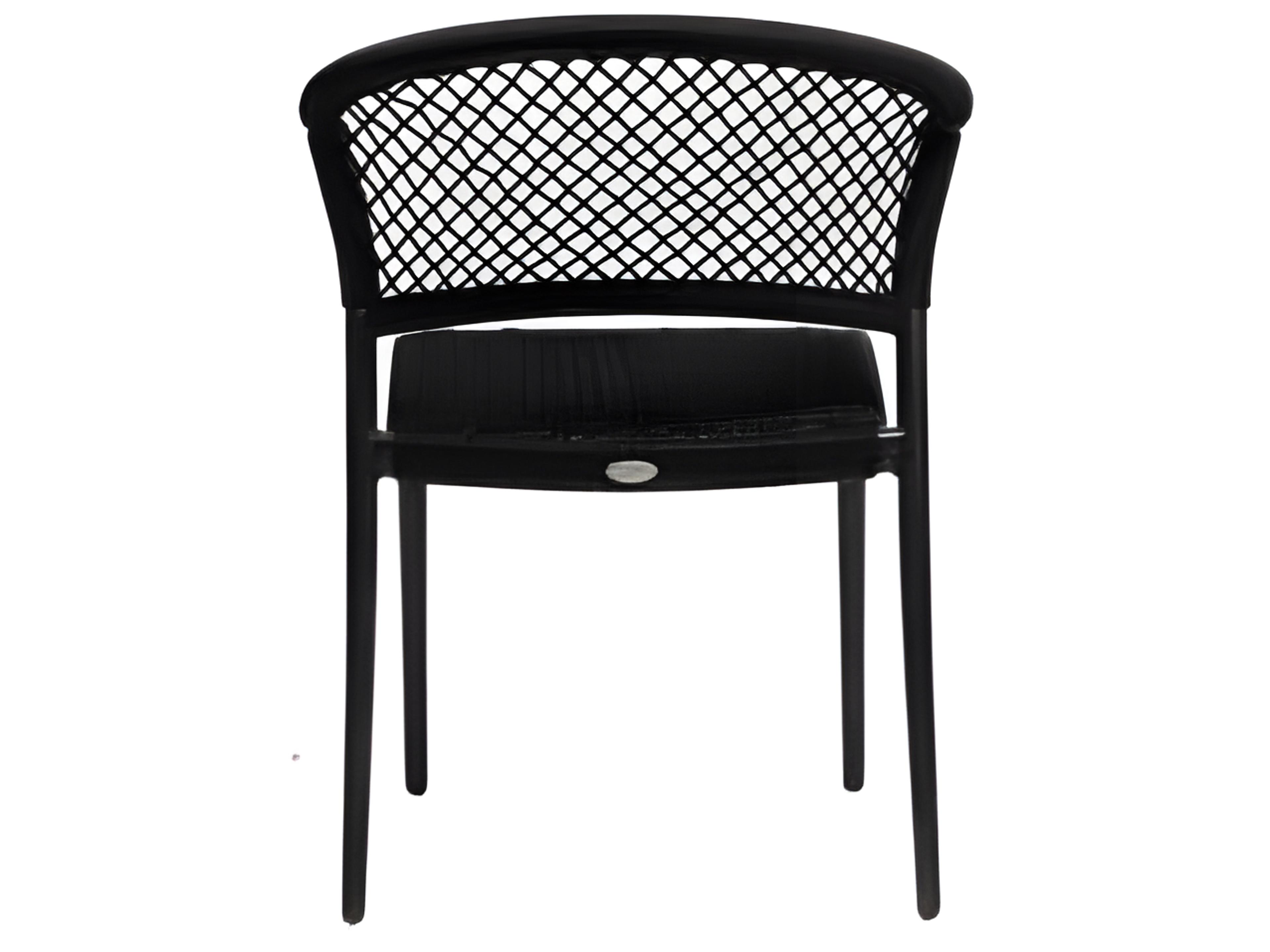 Ratana Ria Silver Black Aluminum Strap Dining Chair