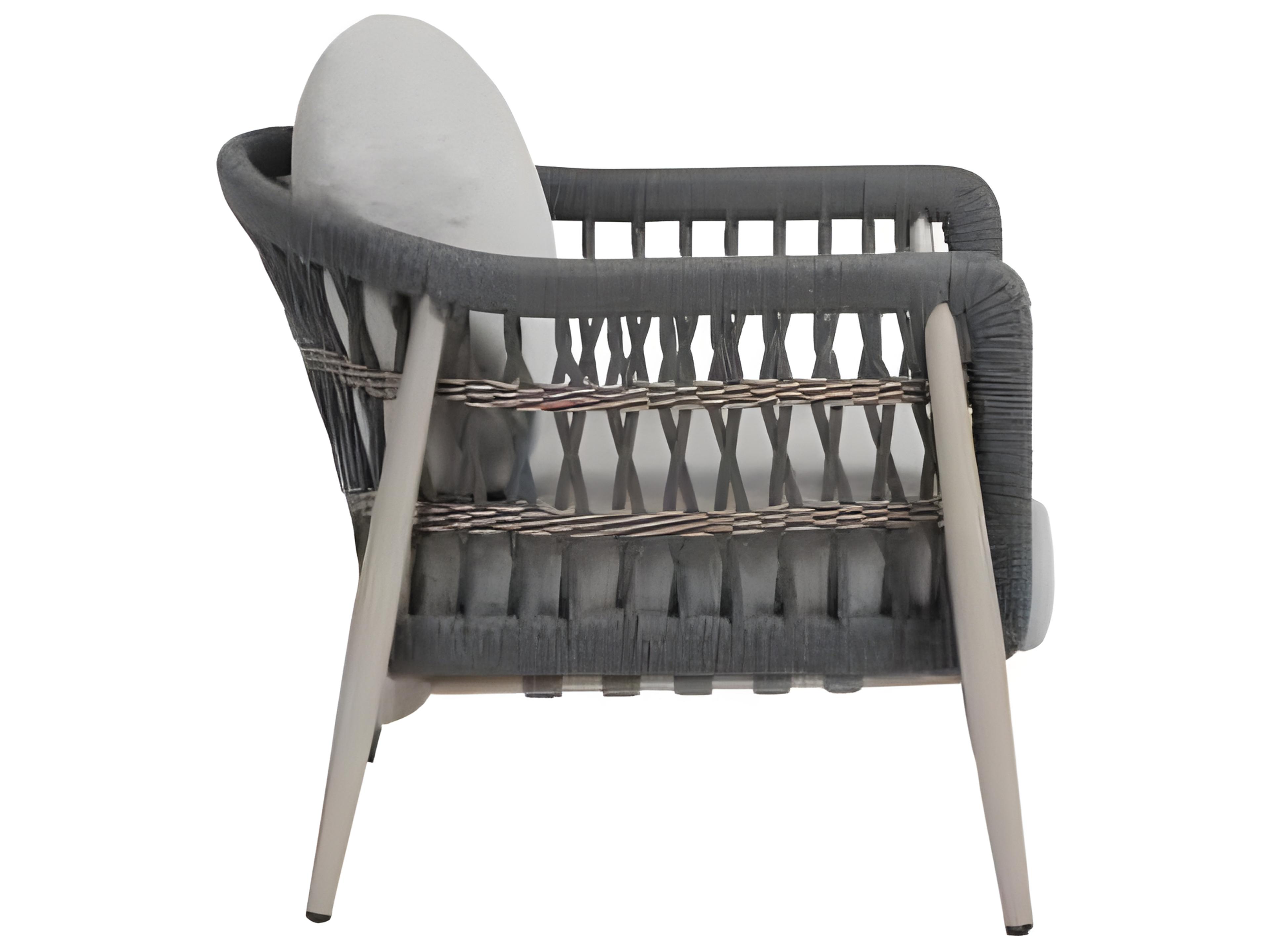 Ratana Coconut Grove Silver Pearl Aluminum Cushion Lounge Chair