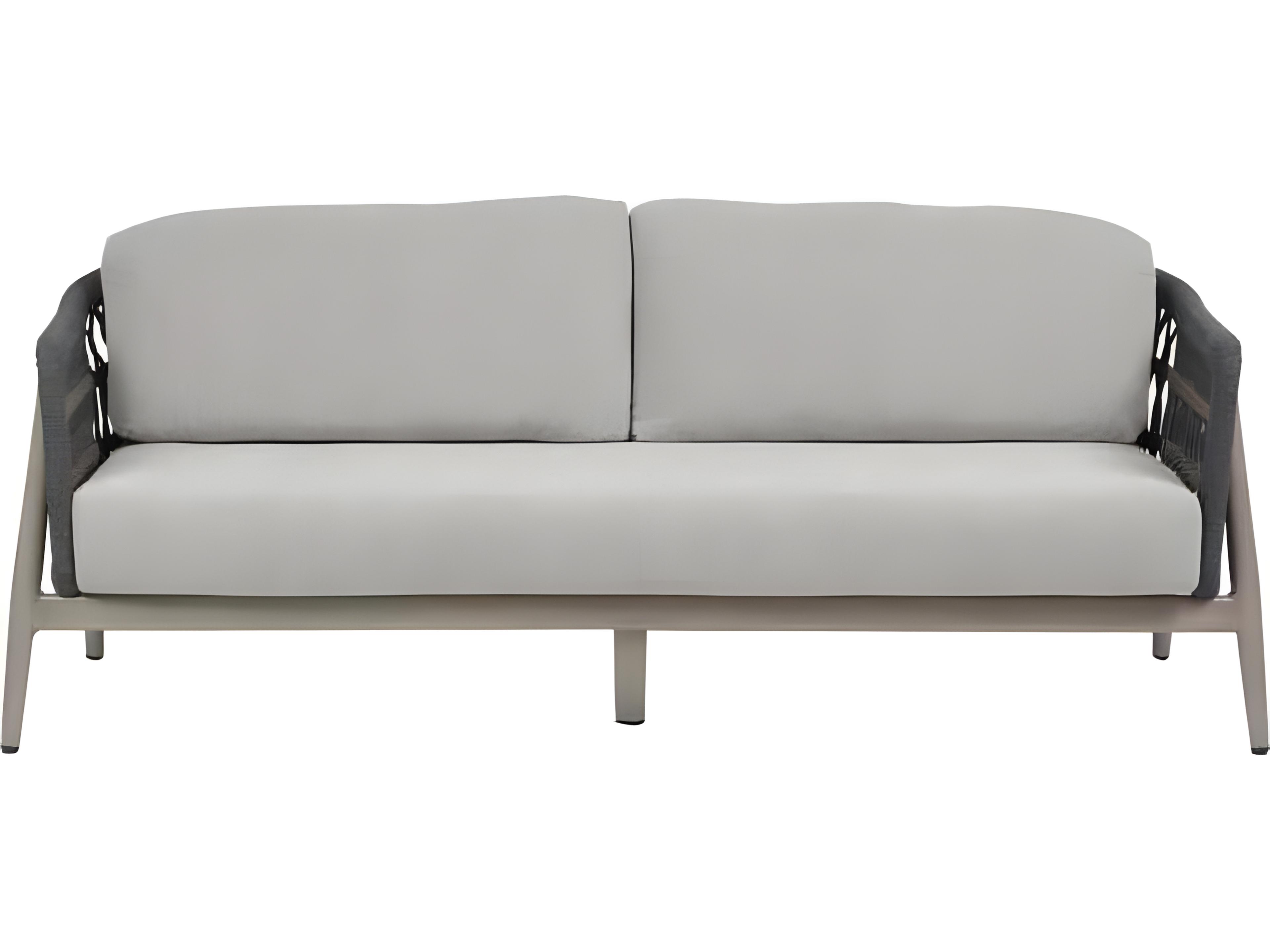 Ratana Coconut Grove Silver Pearl Aluminum Cushion Sofa
