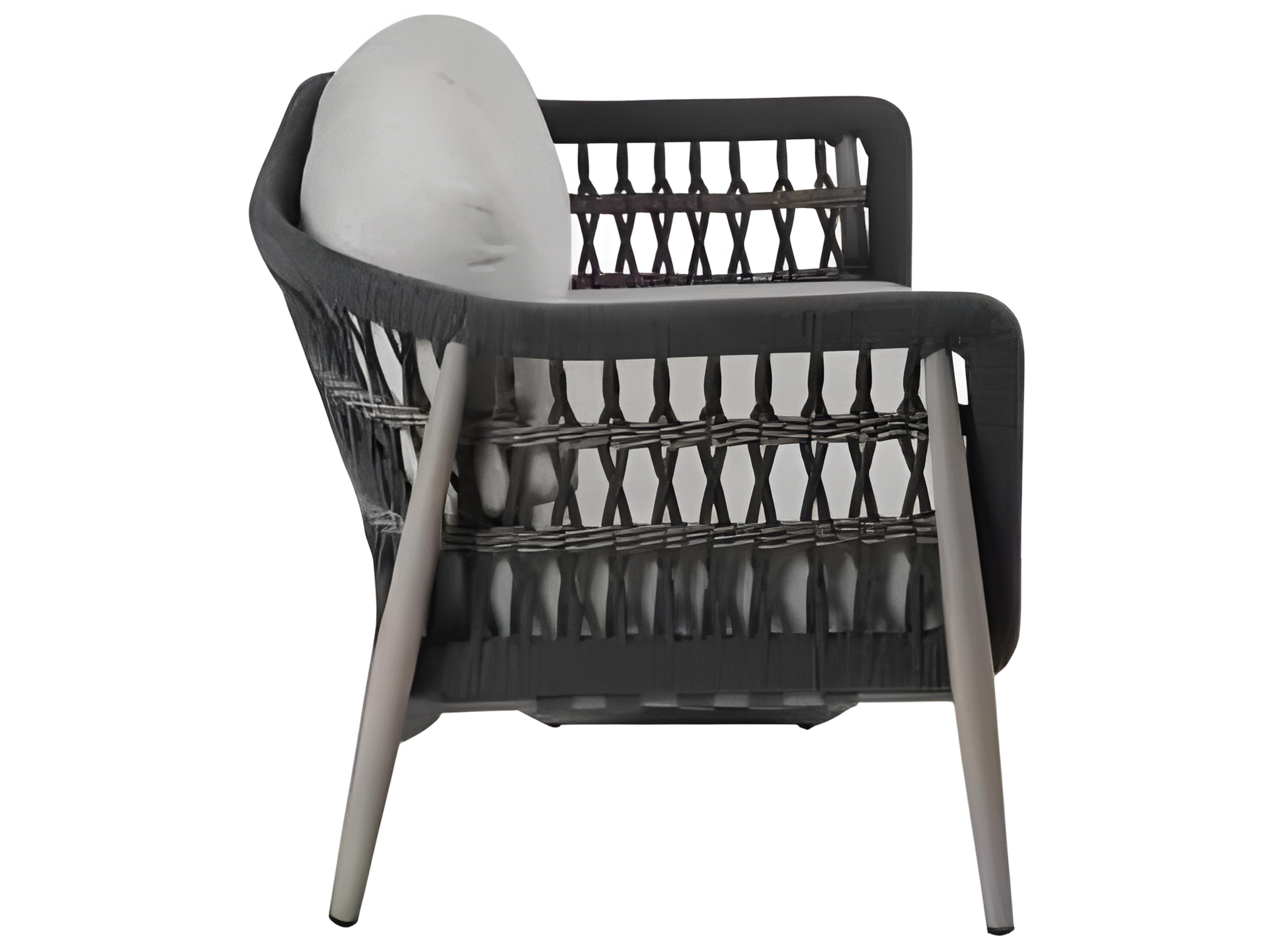 Ratana Coconut Grove Silver Pearl Aluminum Cushion Sofa