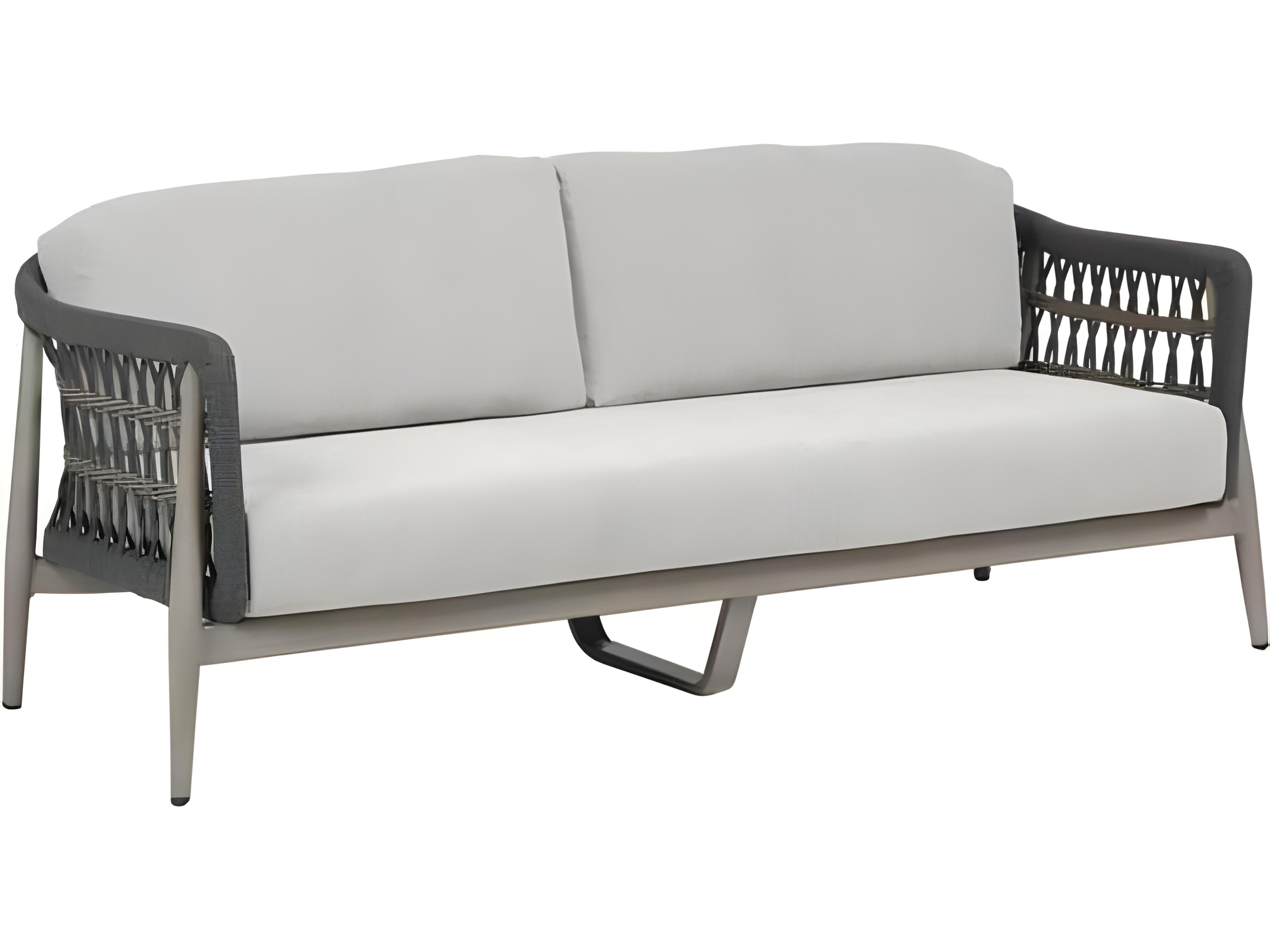 Ratana Coconut Grove Silver Pearl Aluminum Cushion Sofa