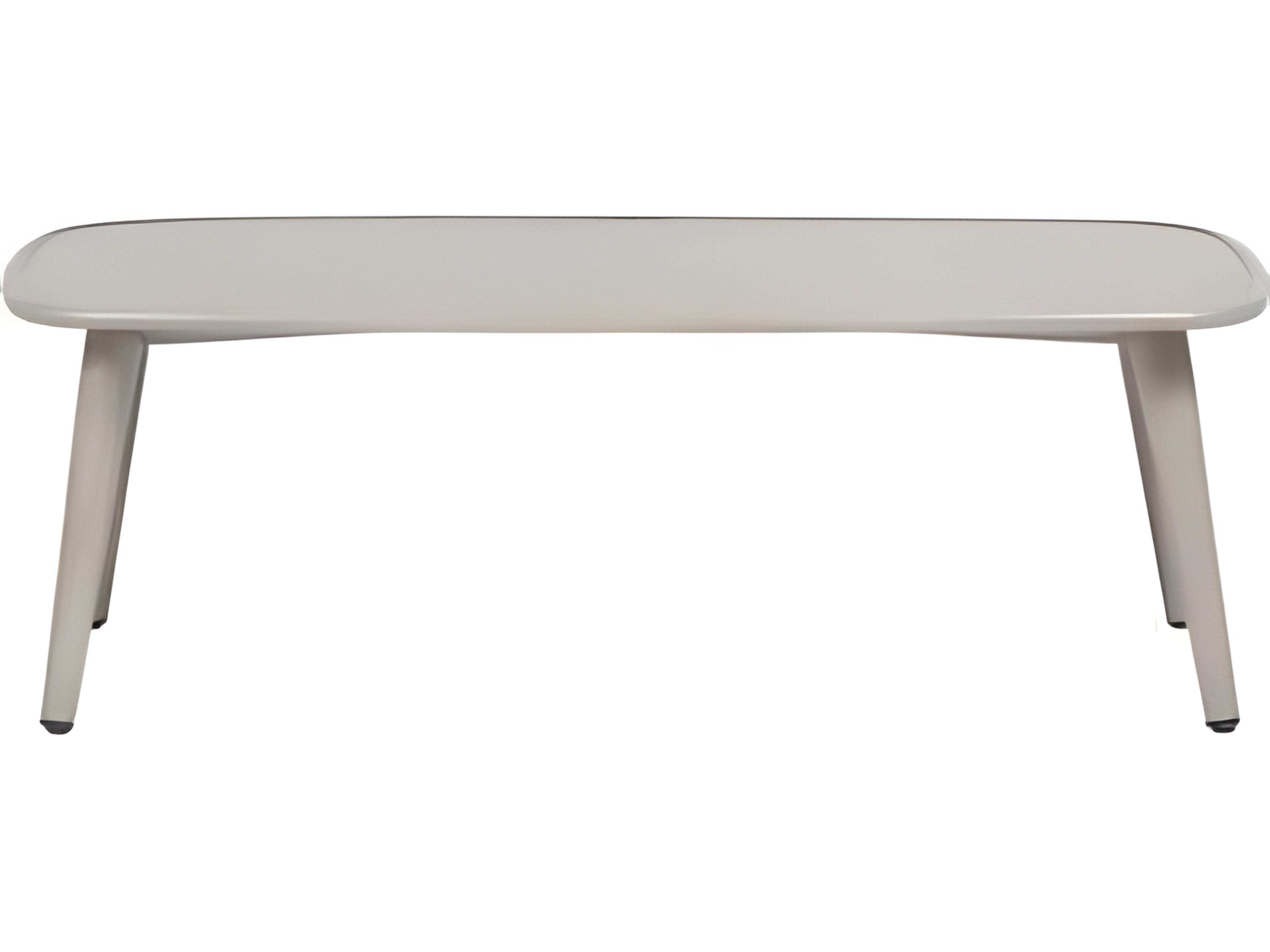 Ratana Coconut Grove Silver Pearl Aluminum Rectangular Coffee Table