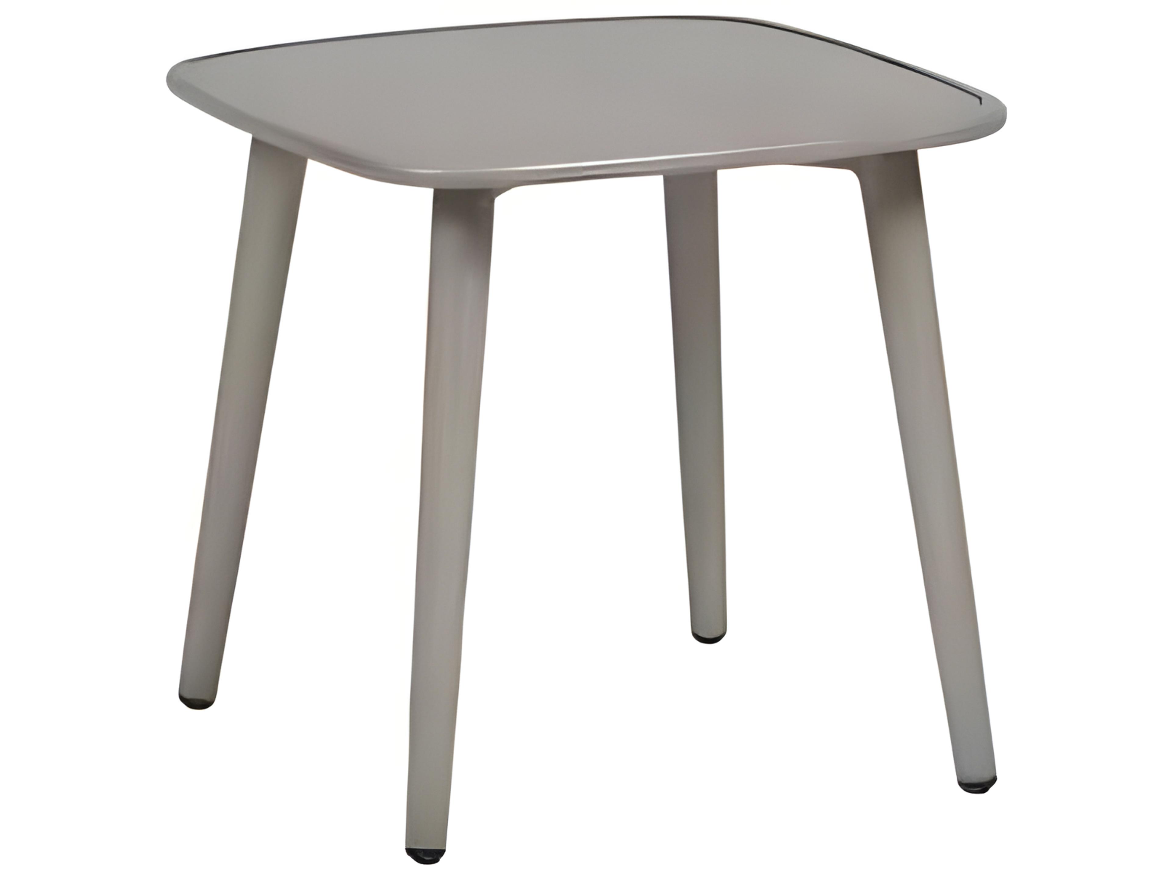 Cocnut Grove Silver Pearl Aluminum Square End Table
