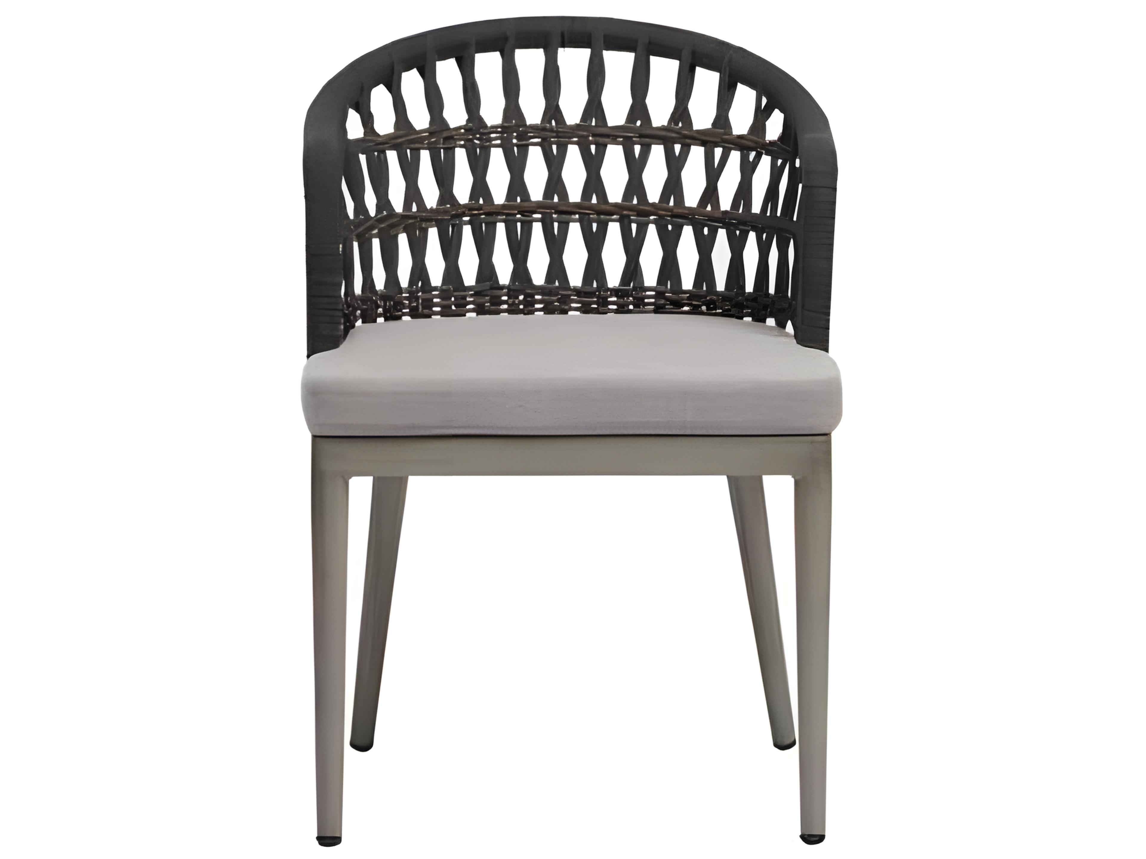 Ratana Coconut Grove Silver Pearl Aluminum Cushion Dining Chair