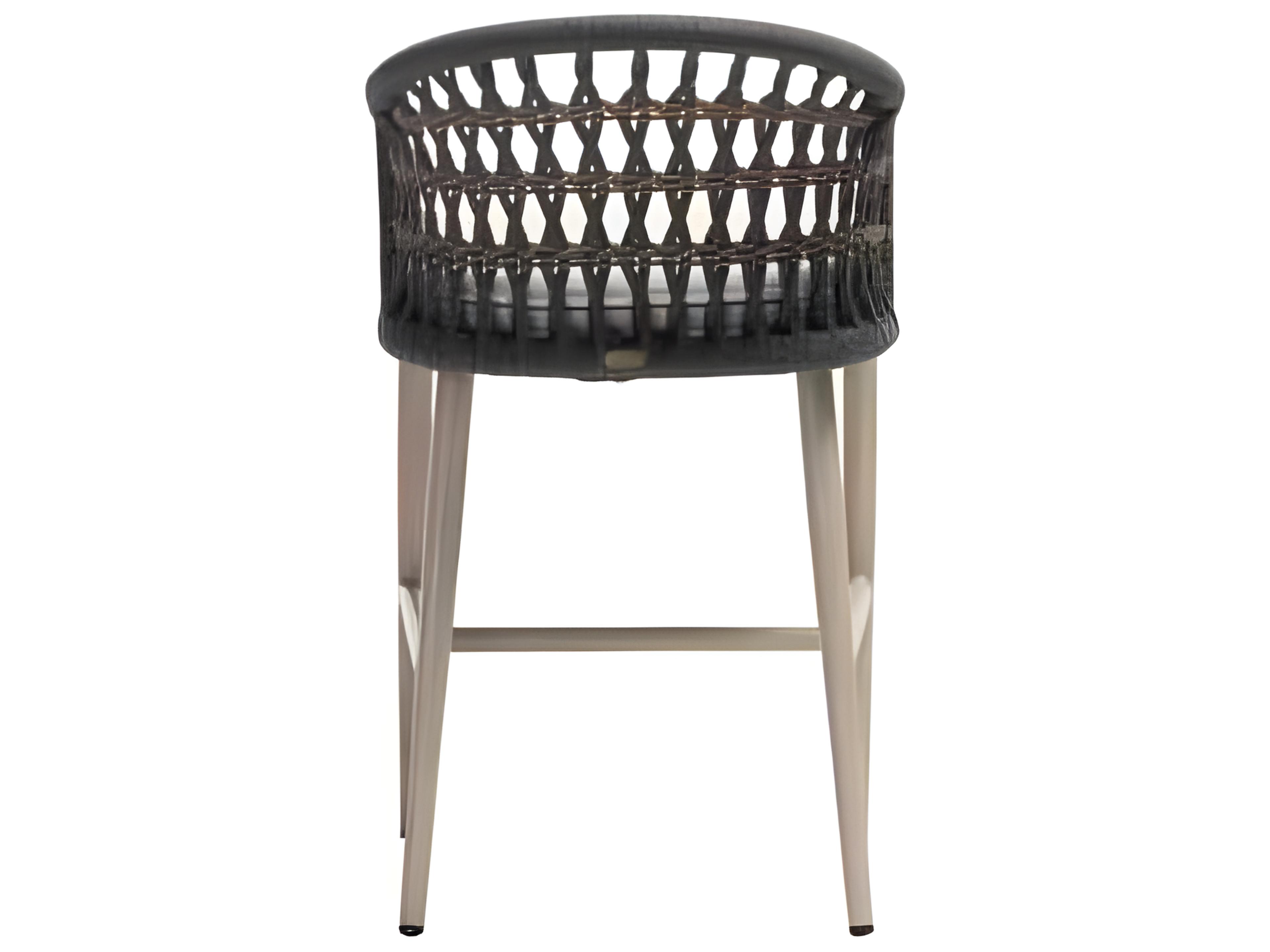 Ratana Coconut Grove Silver Pearl Aluminum Cushion Counter Stool