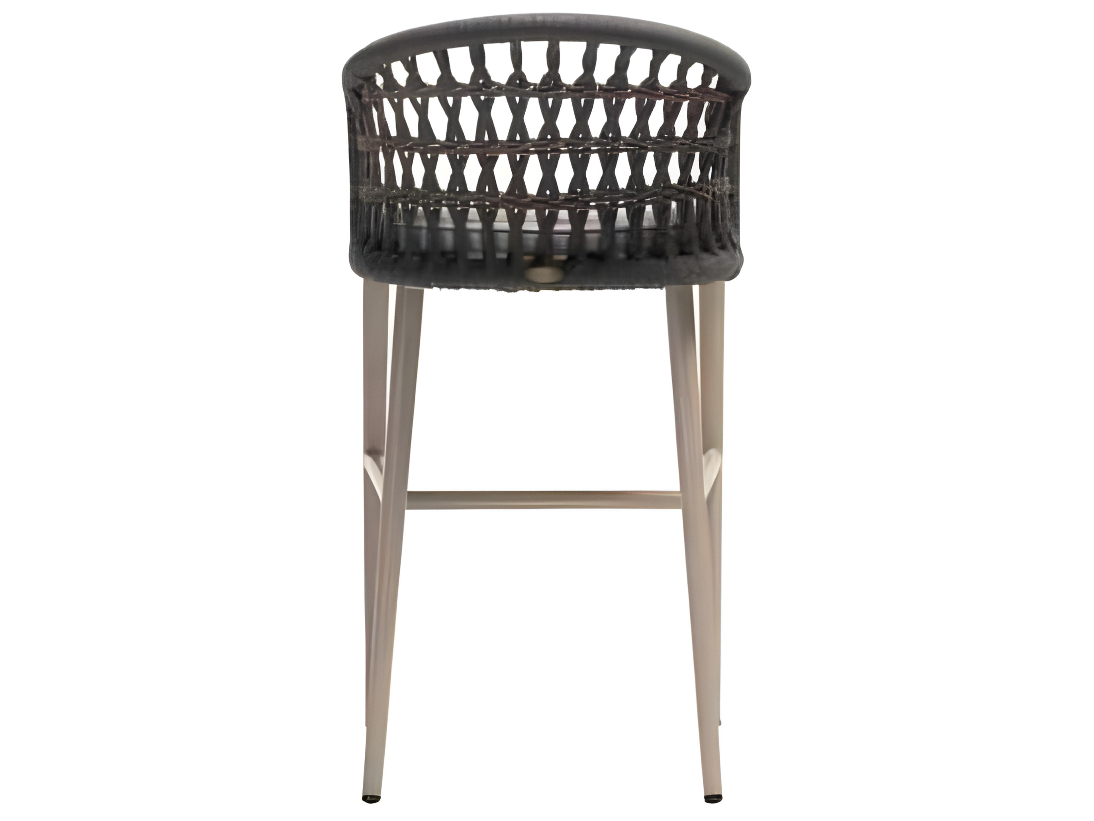 Ratana Coconut Grove Silver Pearl Aluminum Cushion Bar Stool