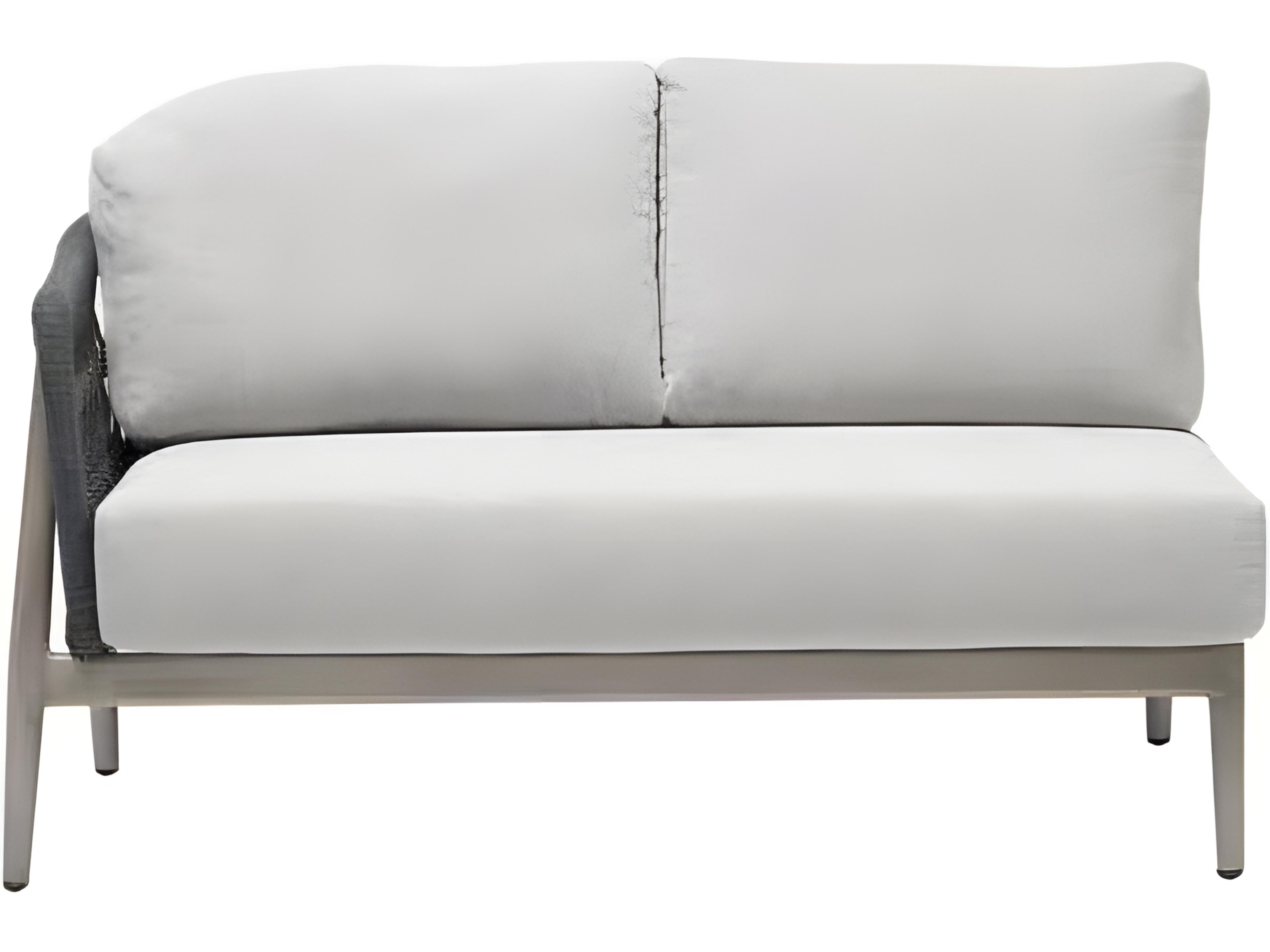 Ratana Coconut Grove Silver Pearl Aluminum Cushion Loveseat