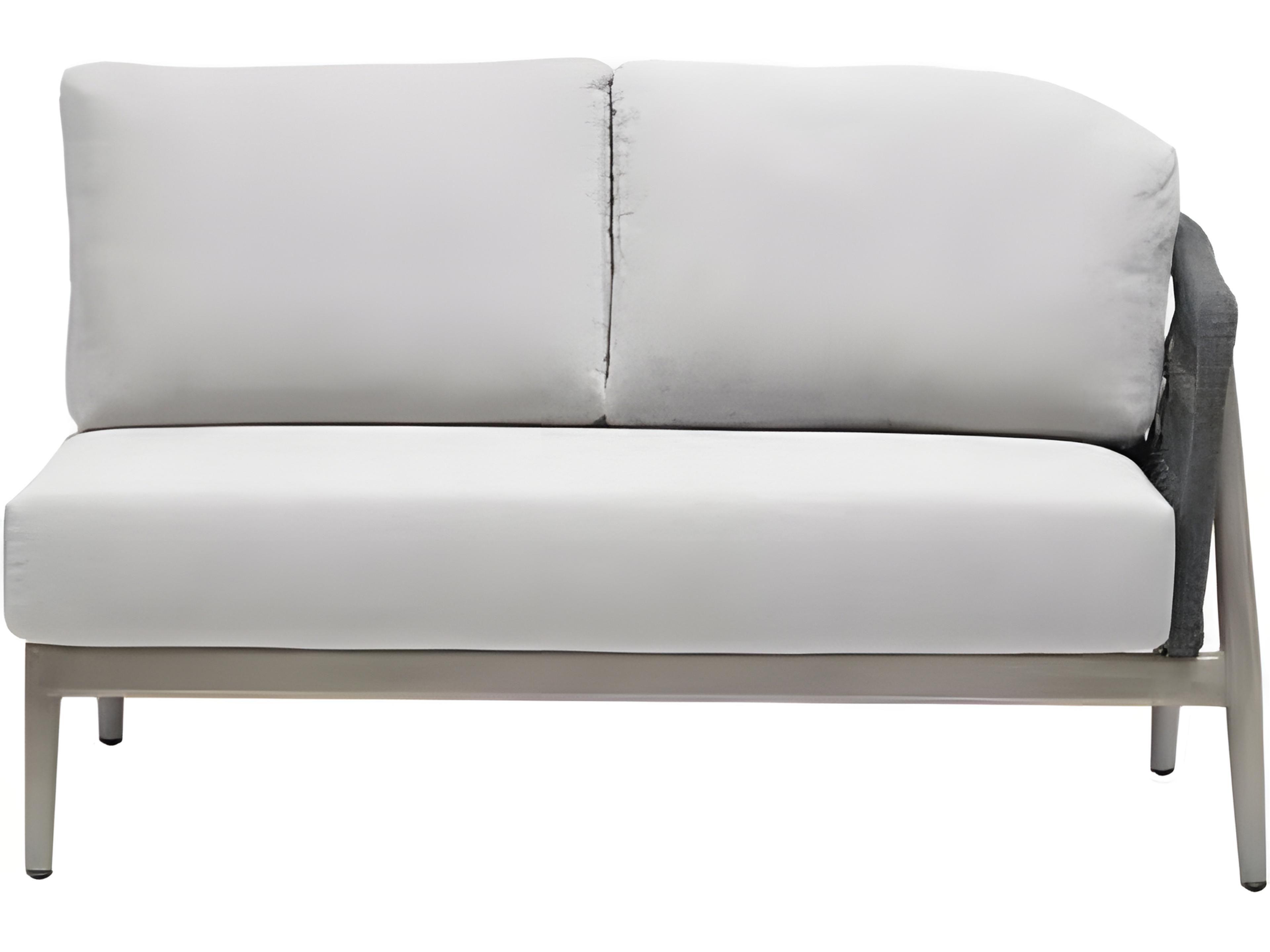 Ratana Coconut Grove Silver Pearl Aluminum Cushion Loveseat