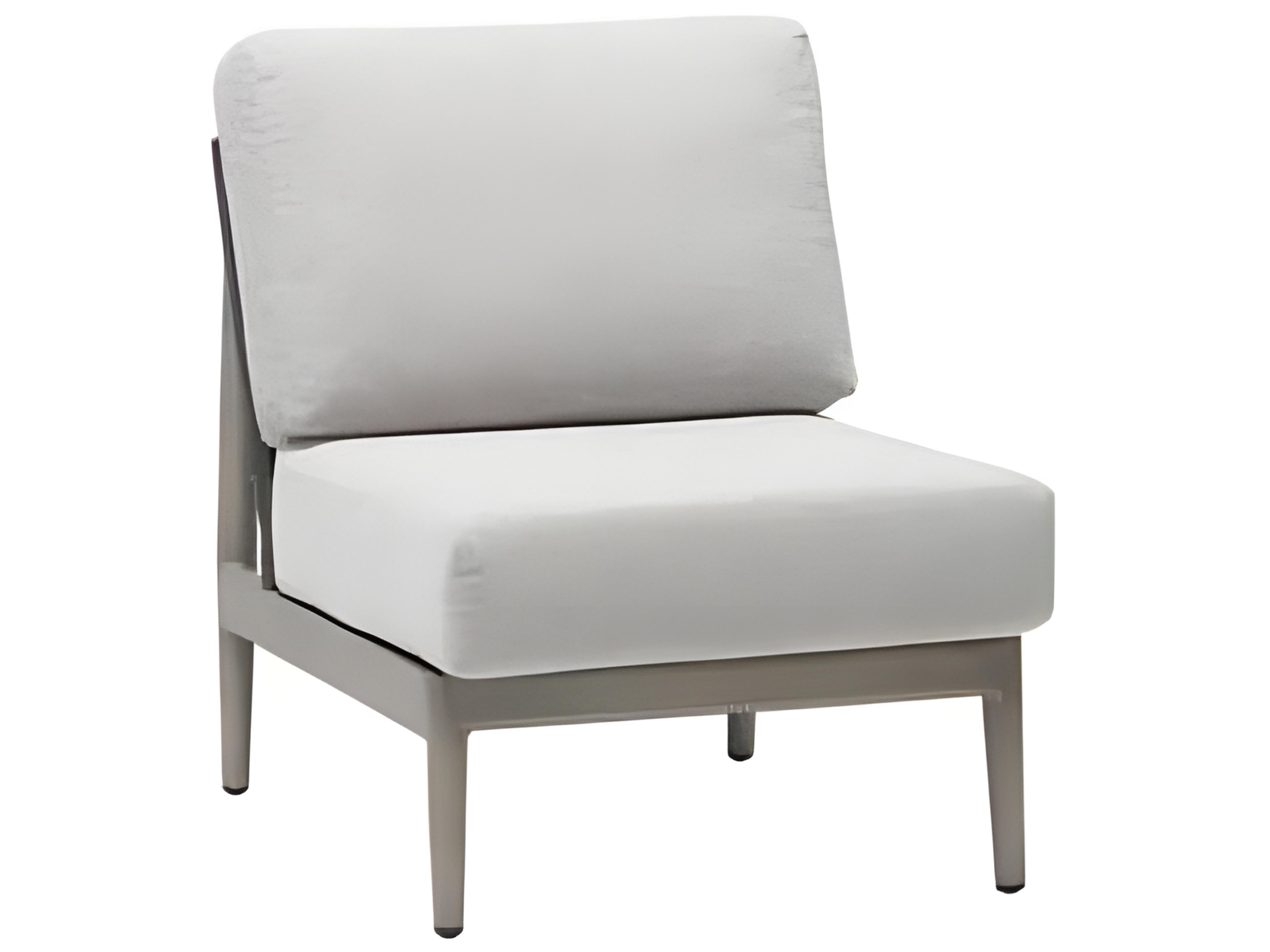 Coconut Grove Silver Pearl Aluminum Cushion Loveseat