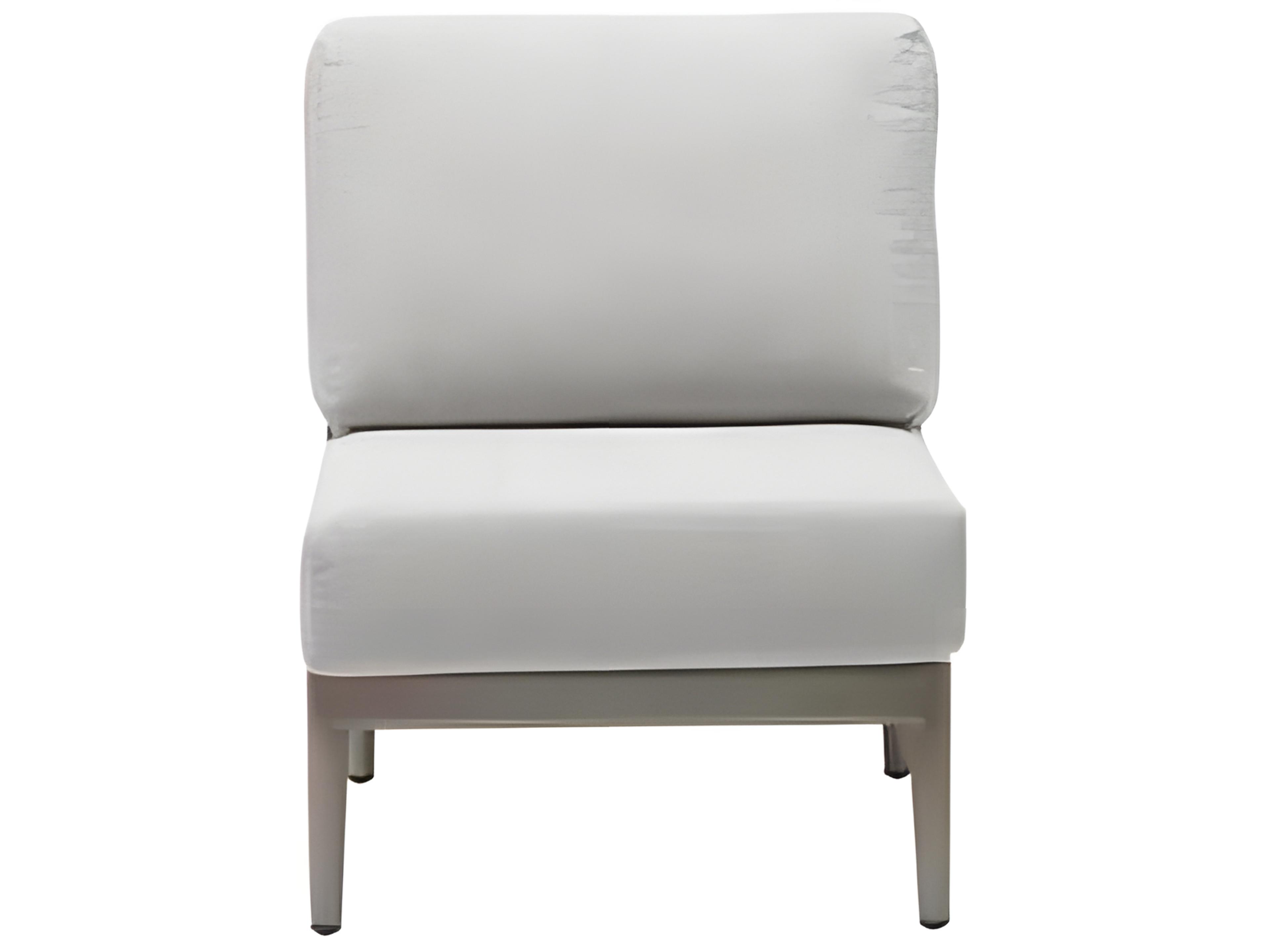 Ratana Coconut Grove Silver Pearl Aluminum Cushion Loveseat