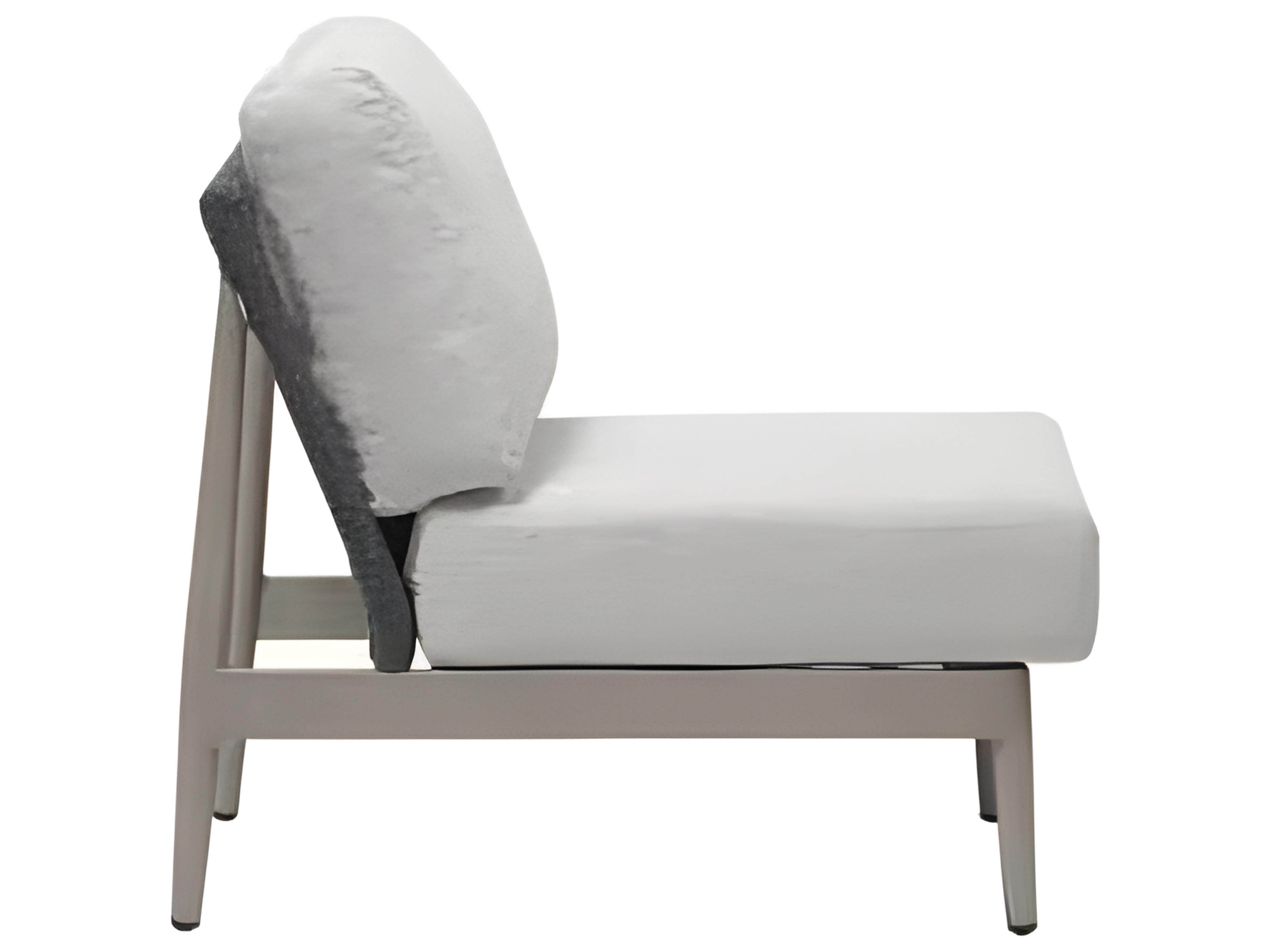 Ratana Coconut Grove Silver Pearl Aluminum Cushion Loveseat