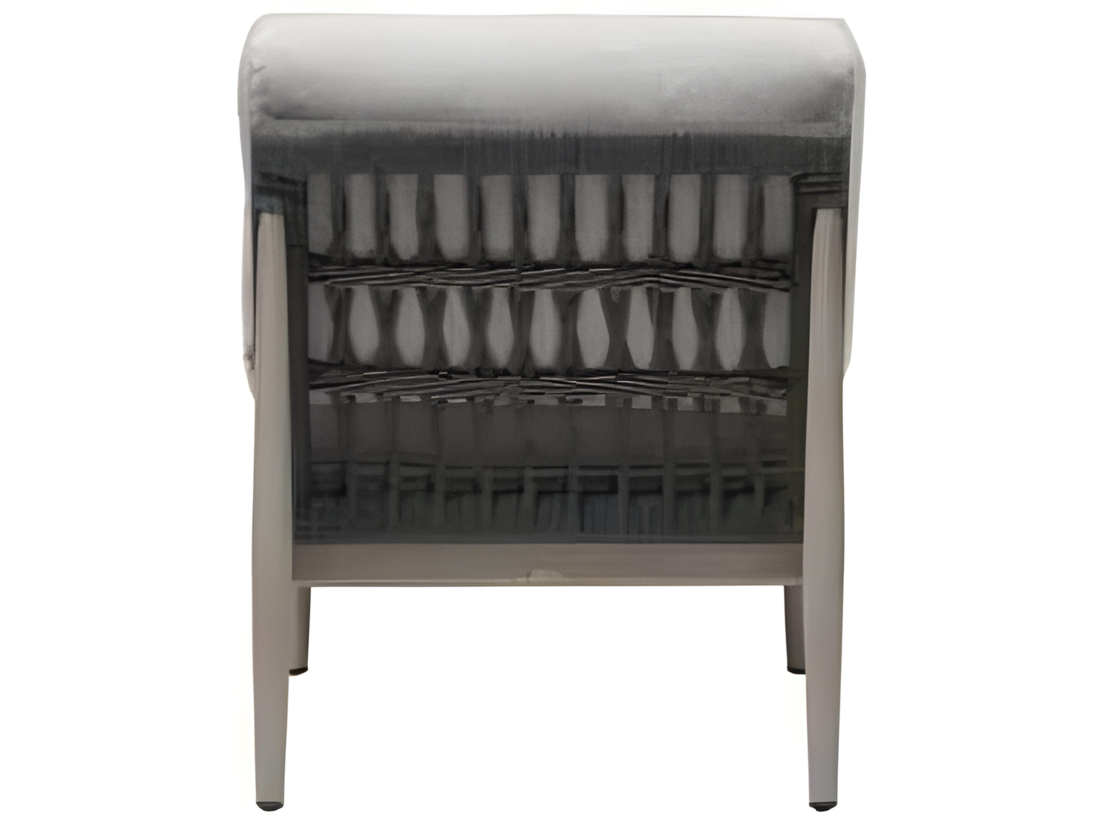 Ratana Coconut Grove Silver Pearl Aluminum Cushion Loveseat
