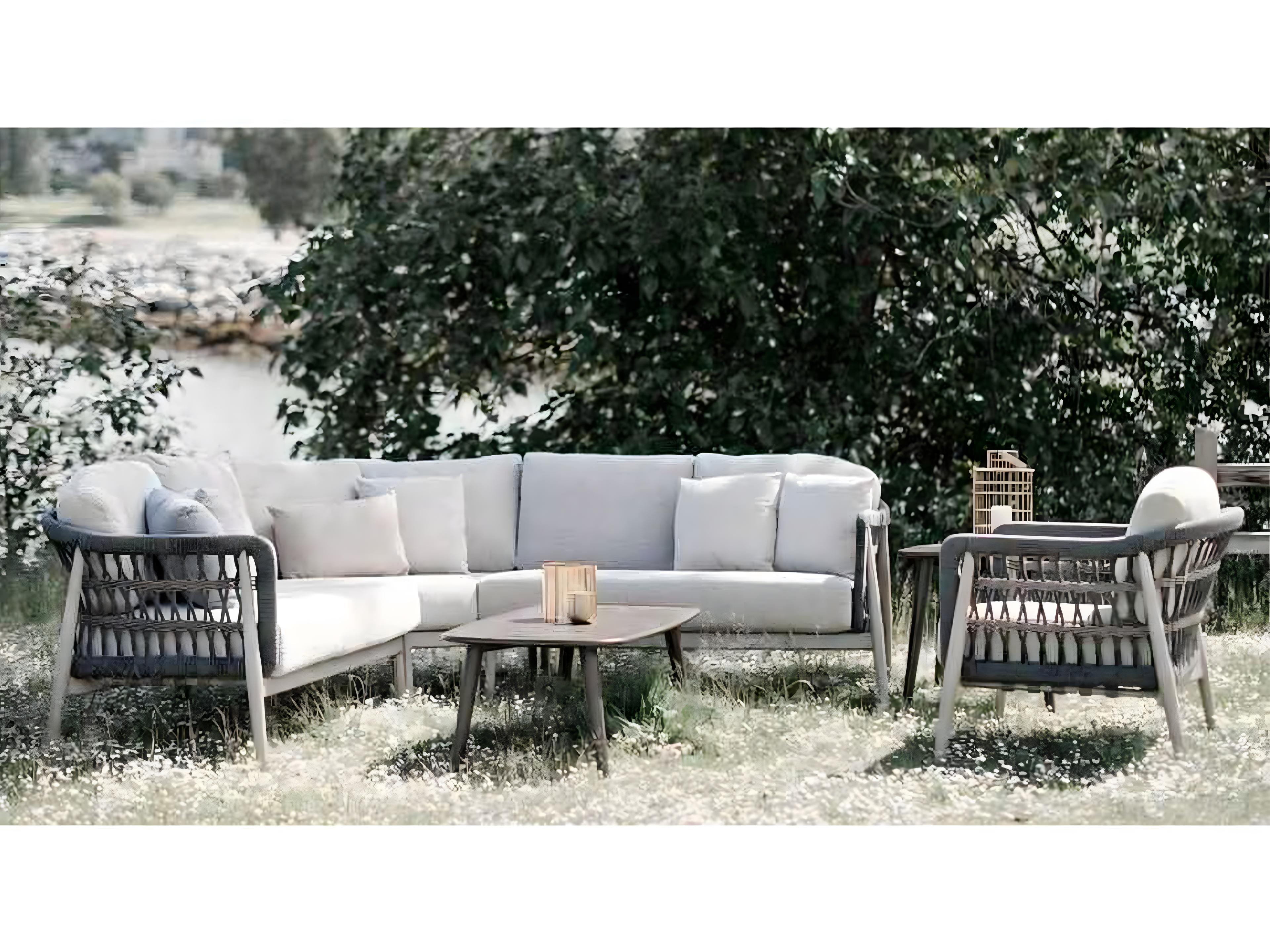 Ratana Coconut Grove Silver Pearl Aluminum Cushion Lounge Chair