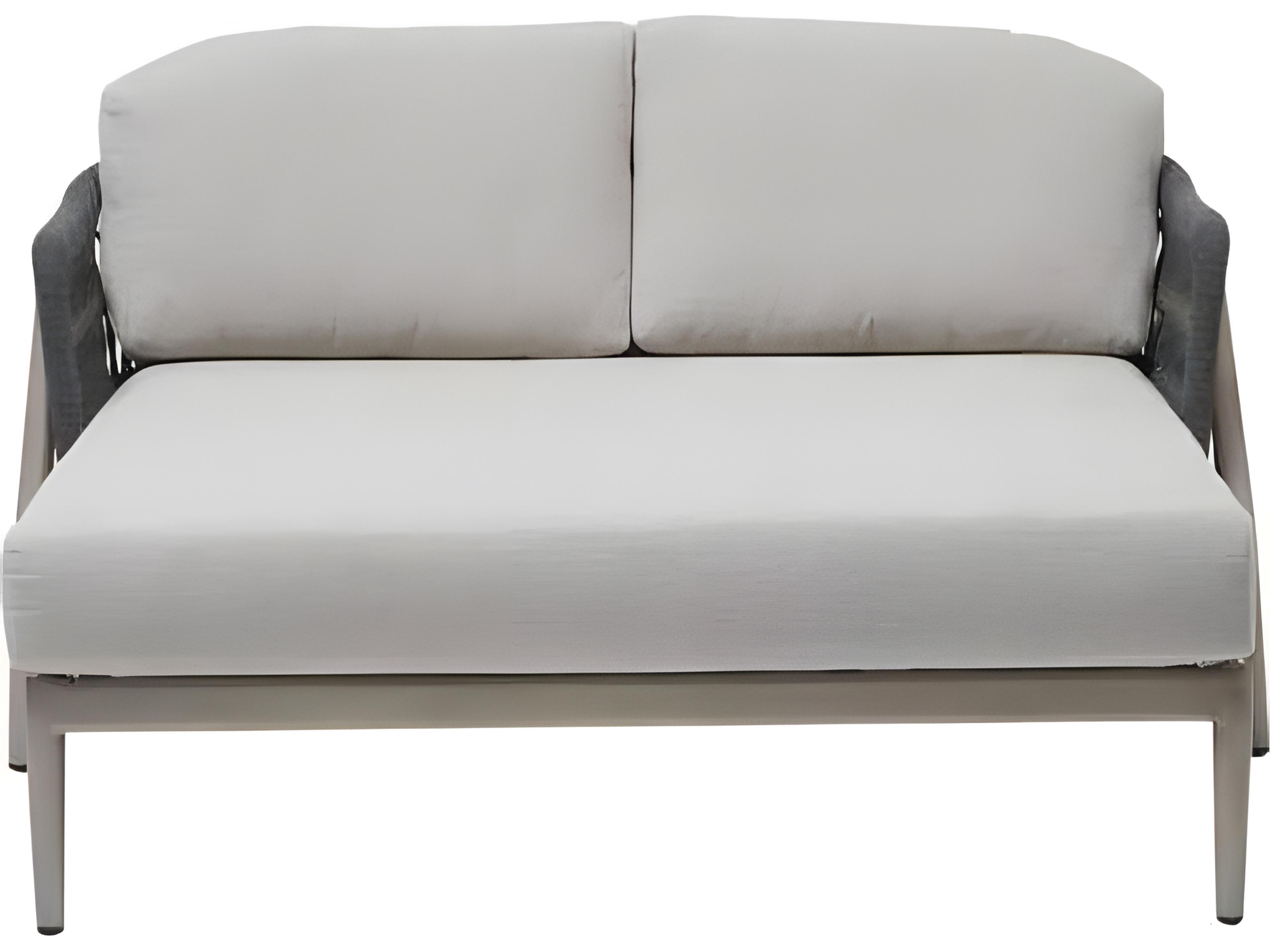 Ratana Coconut Grove Silver Pearl Aluminum Cushion Lounge Bed