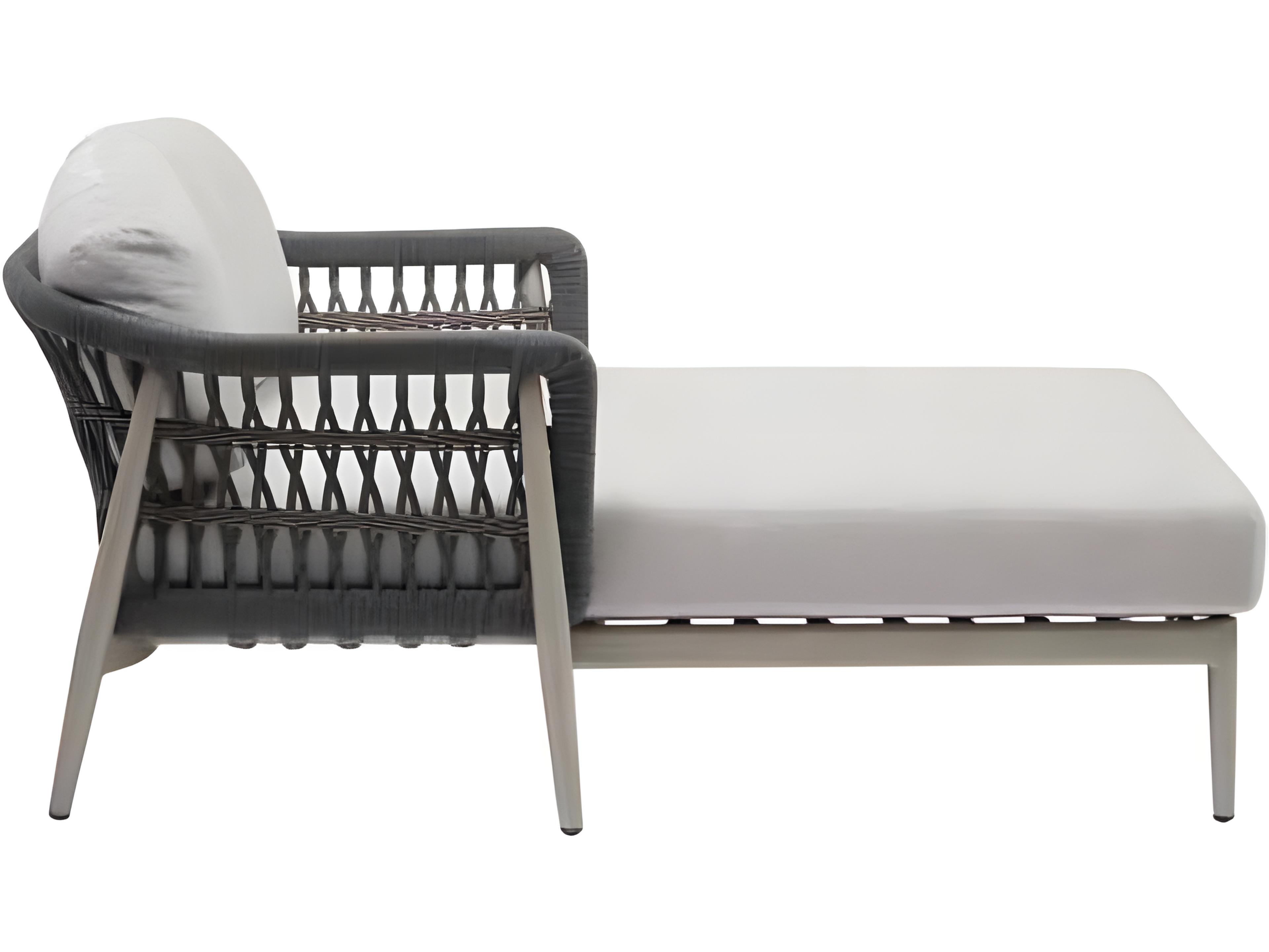 Ratana Coconut Grove Silver Pearl Aluminum Cushion Lounge Bed