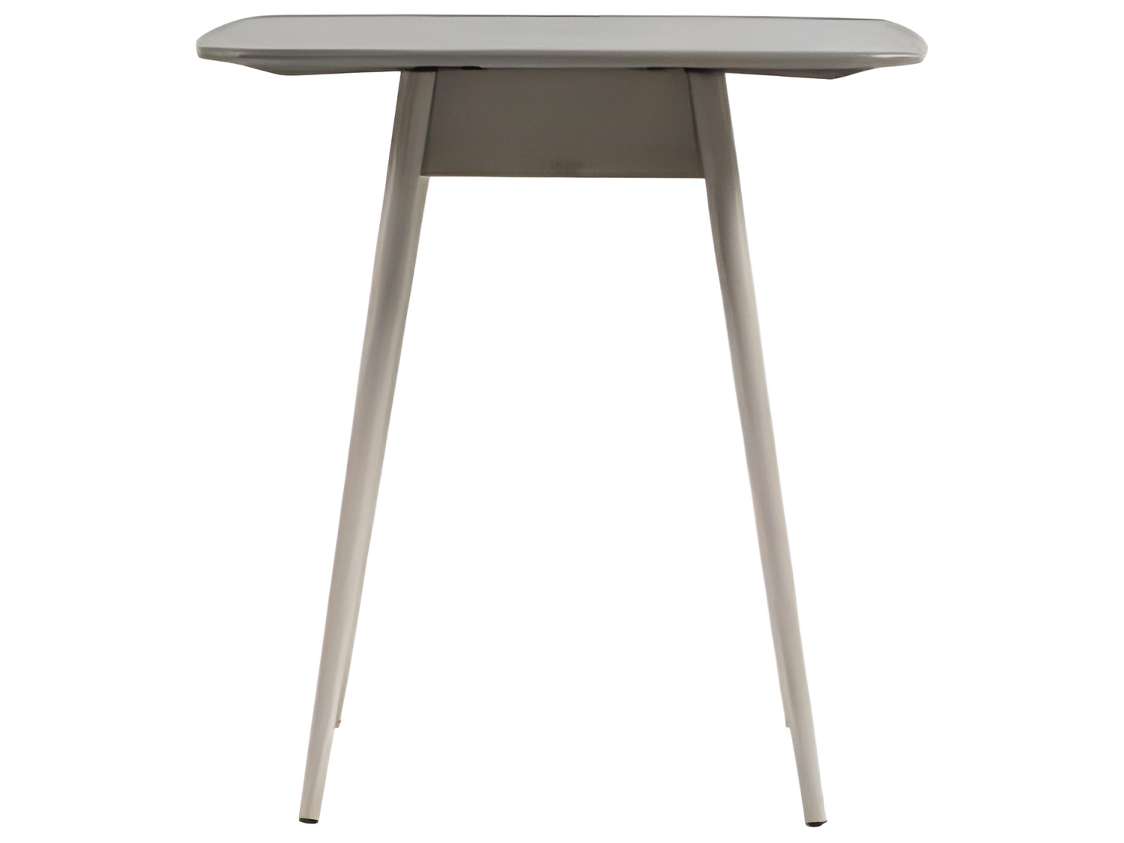 Ratana Alinea Silver Pearl Aluminum Square Umbrella Hole Bar Table