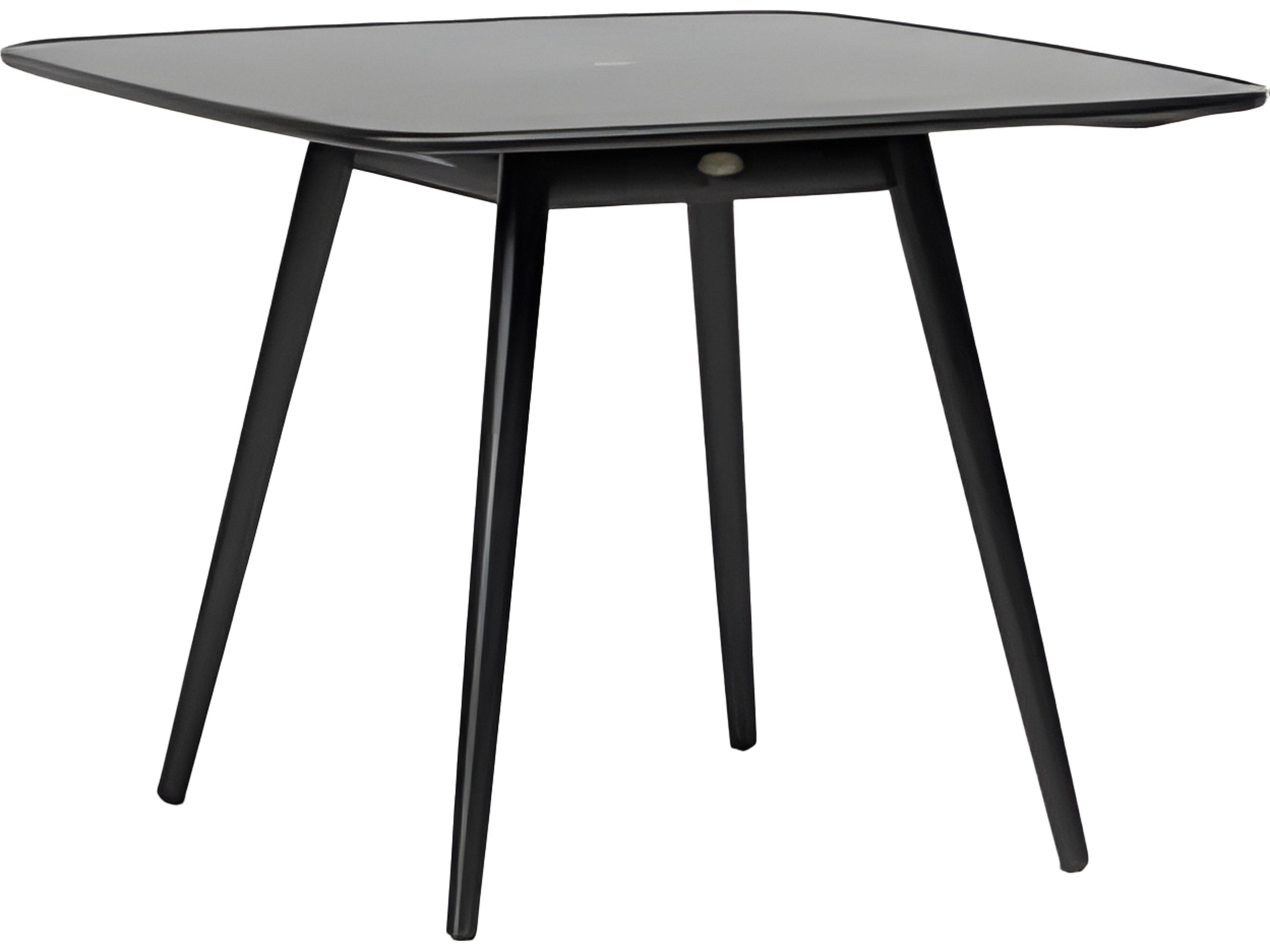 Alinea Silver Diva Night Aluminum Square Umbrella Hole Dining Table