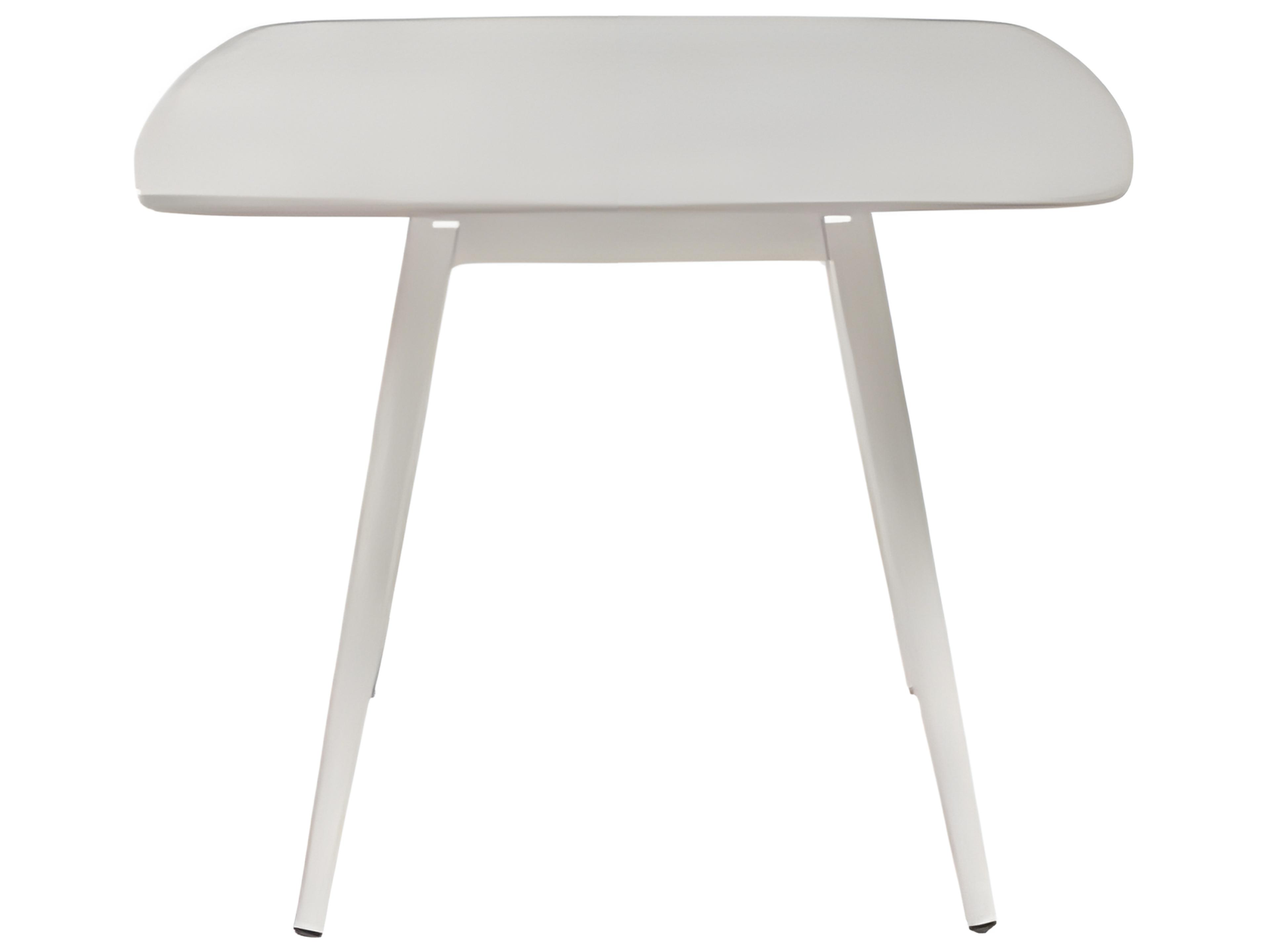 Ratana Alinea Silver Whitewash Aluminum Rectangular Umbrella Hole Dining Table