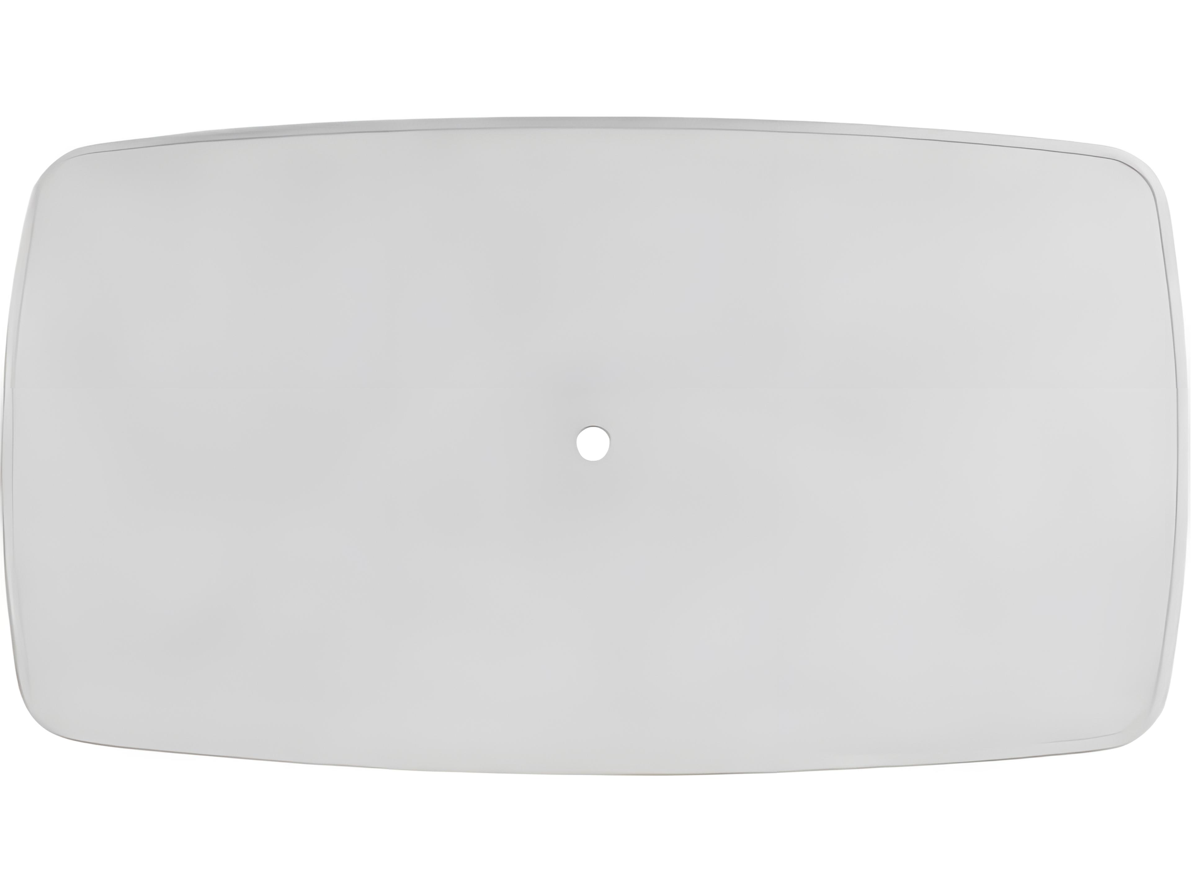 Ratana Alinea Silver Whitewash Aluminum Rectangular Umbrella Hole Dining Table