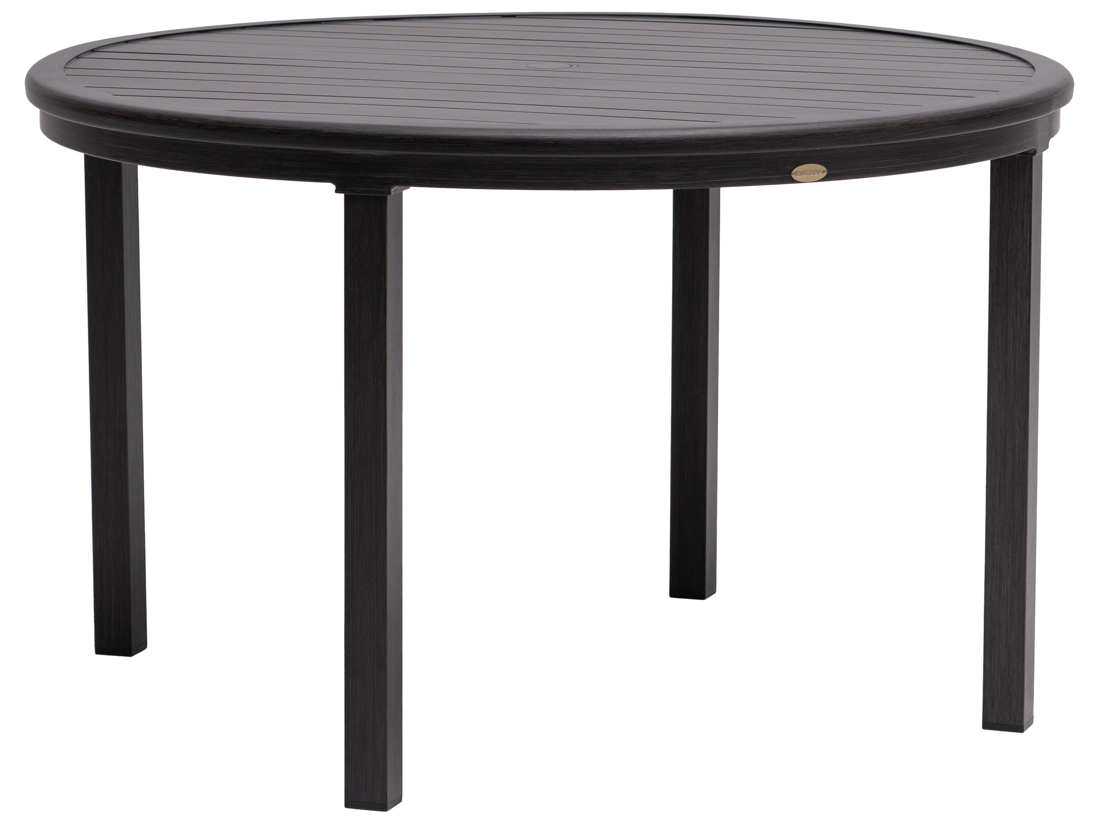 Canbria Tables Aluminum Round Umbrella Hole Dining Table