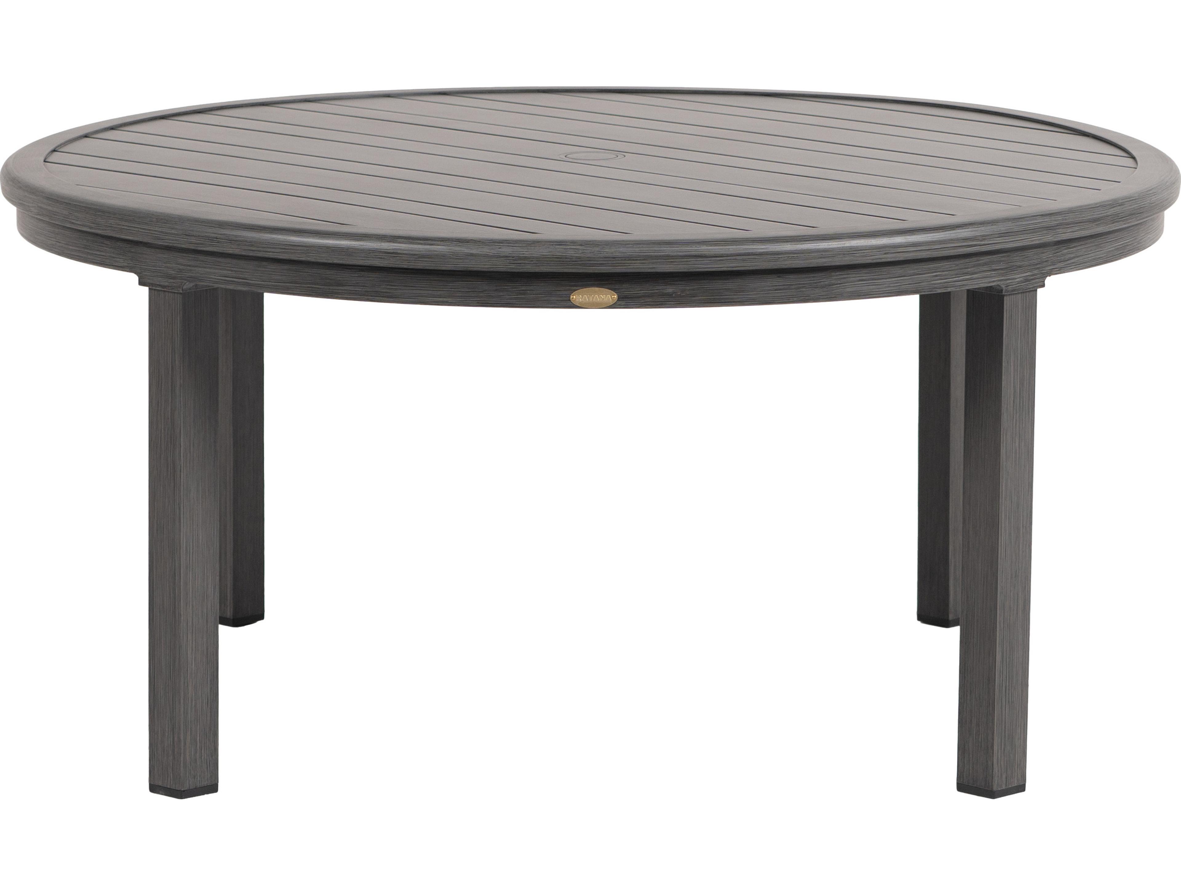 Canbria Tables Aluminum Round Umbrella Hole Chat Table