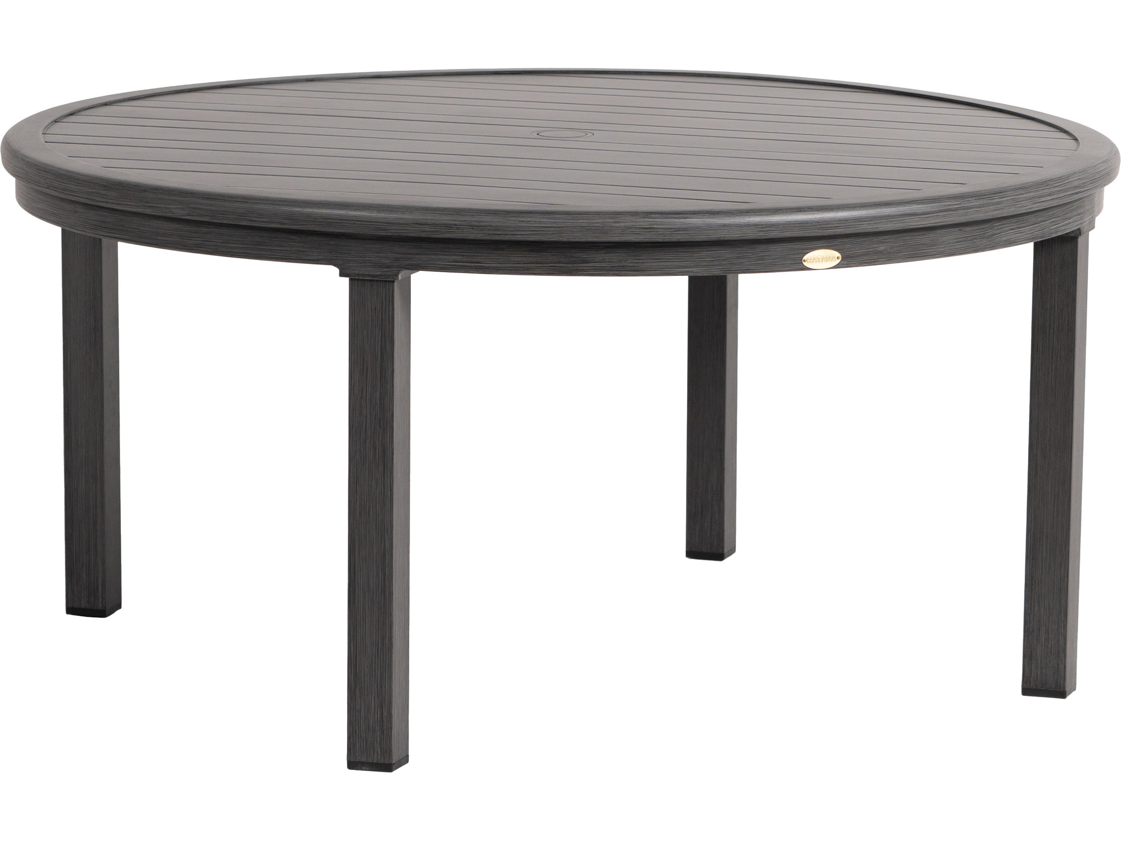 Ratana Canbria Tables Aluminum Round Umbrella Hole Chat Table