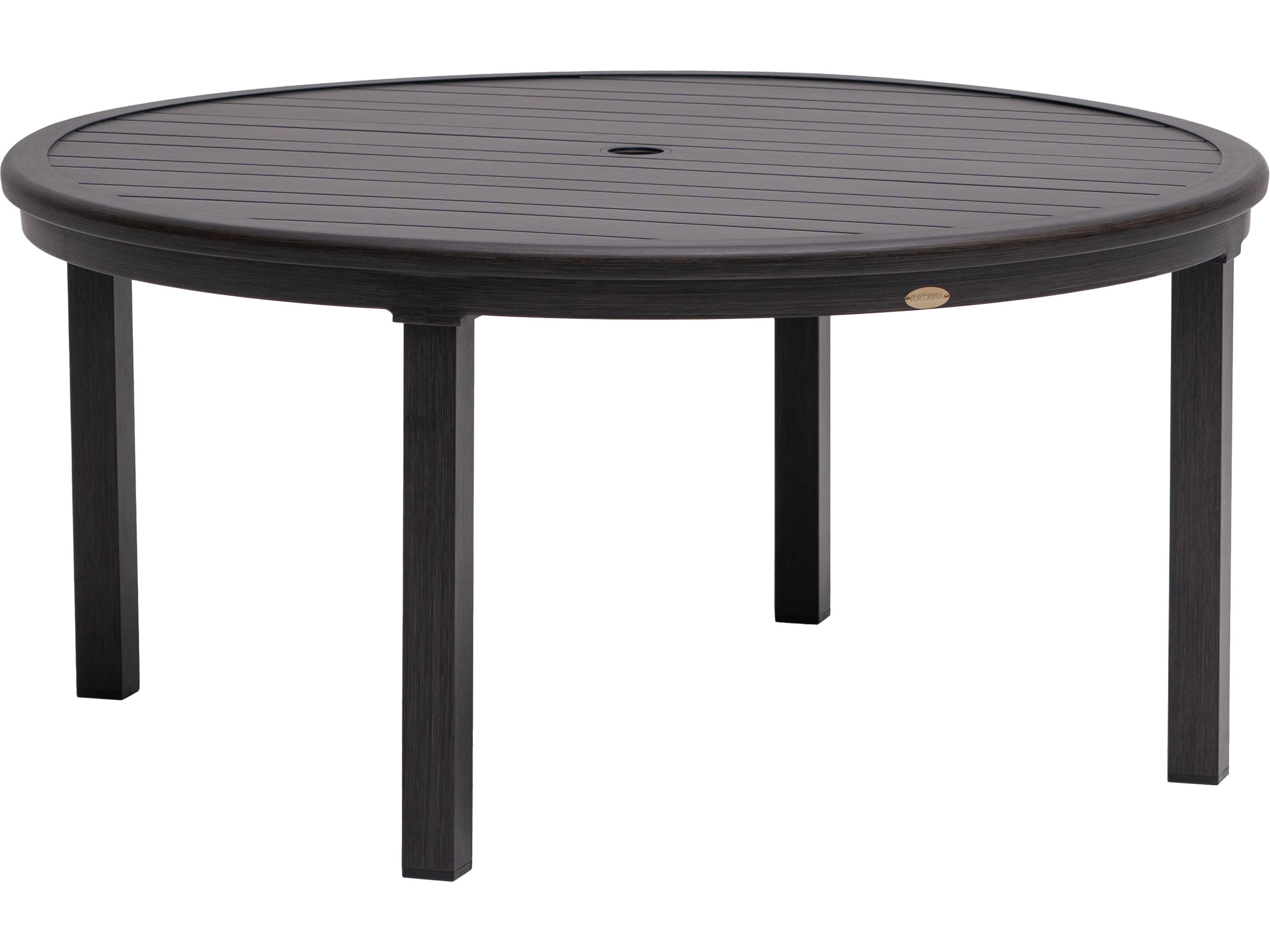 Canbria Tables Aluminum Round Umbrella Hole Chat Table