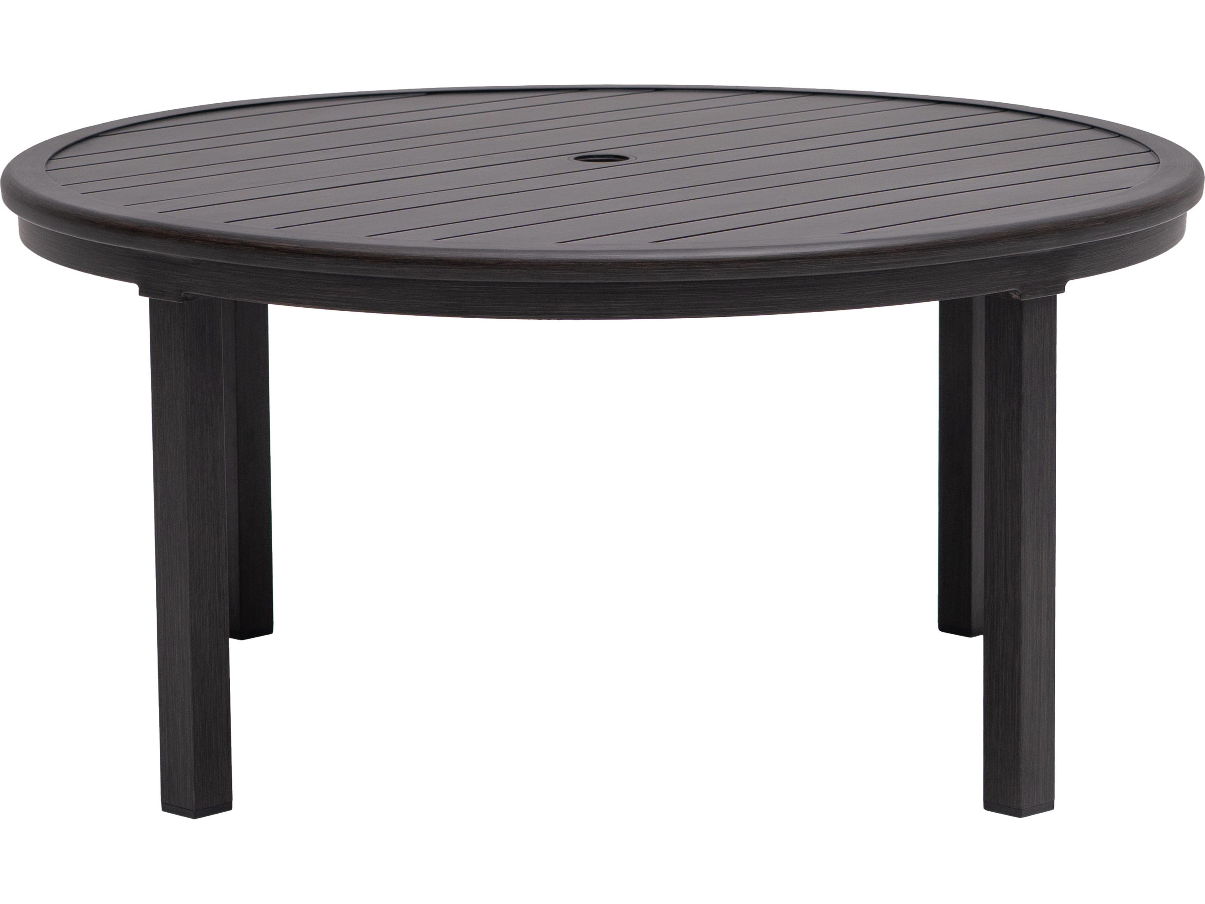 Ratana Canbria Tables Aluminum Round Umbrella Hole Chat Table