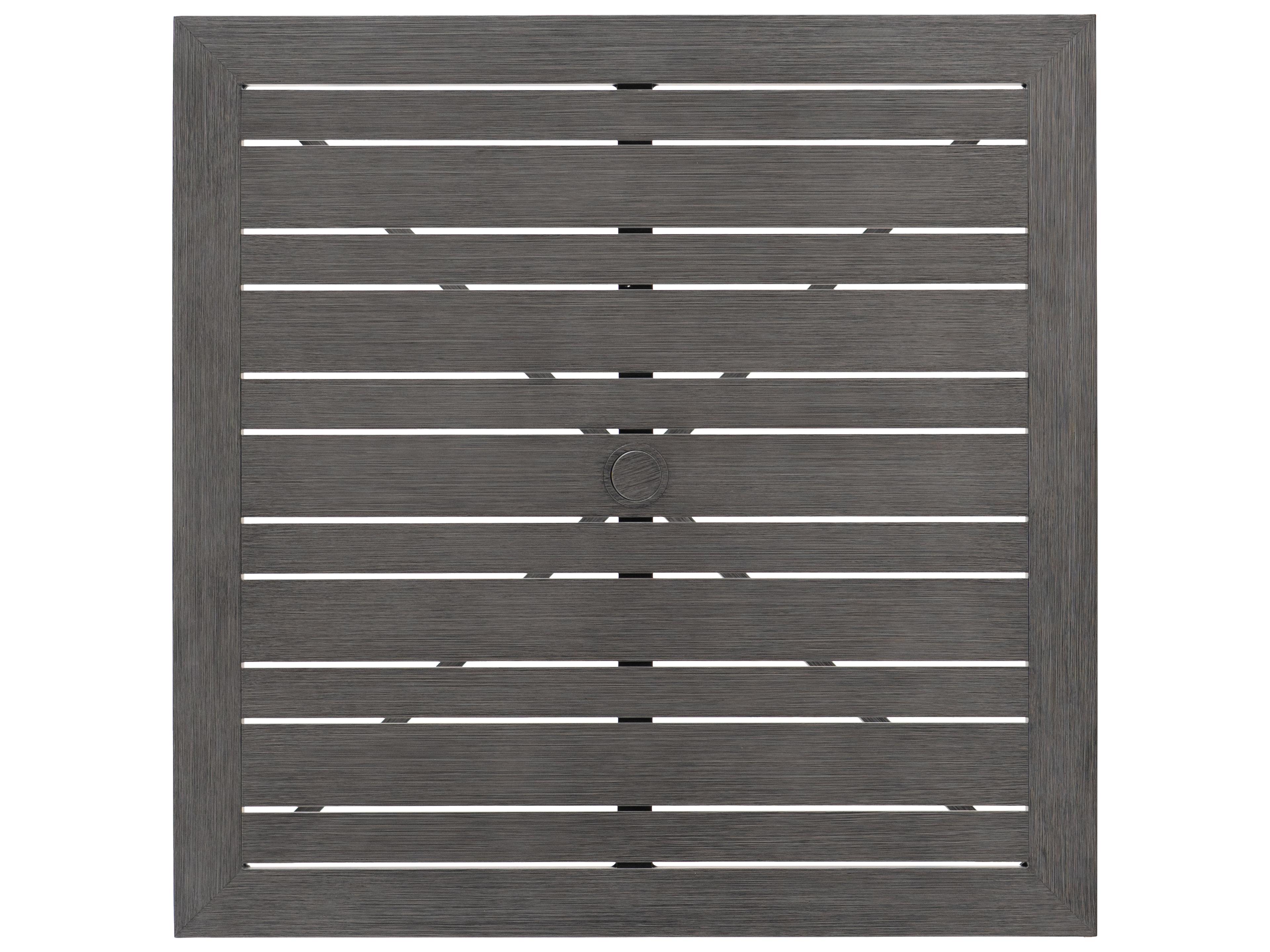 Ratana Canbria Tables Aluminum Square Umbrella Hole Bar Table