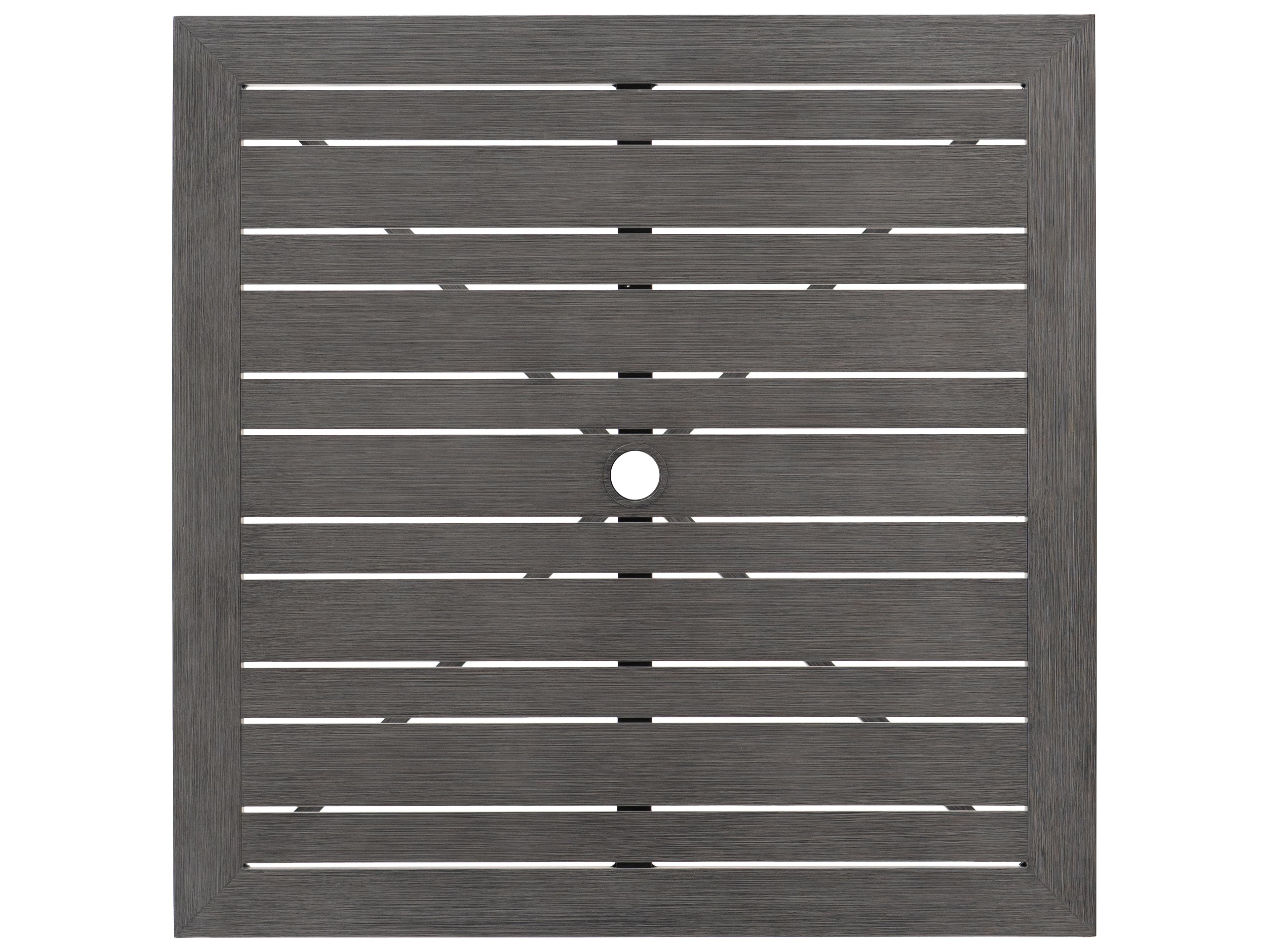 Ratana Canbria Tables Aluminum Square Umbrella Hole Bar Table