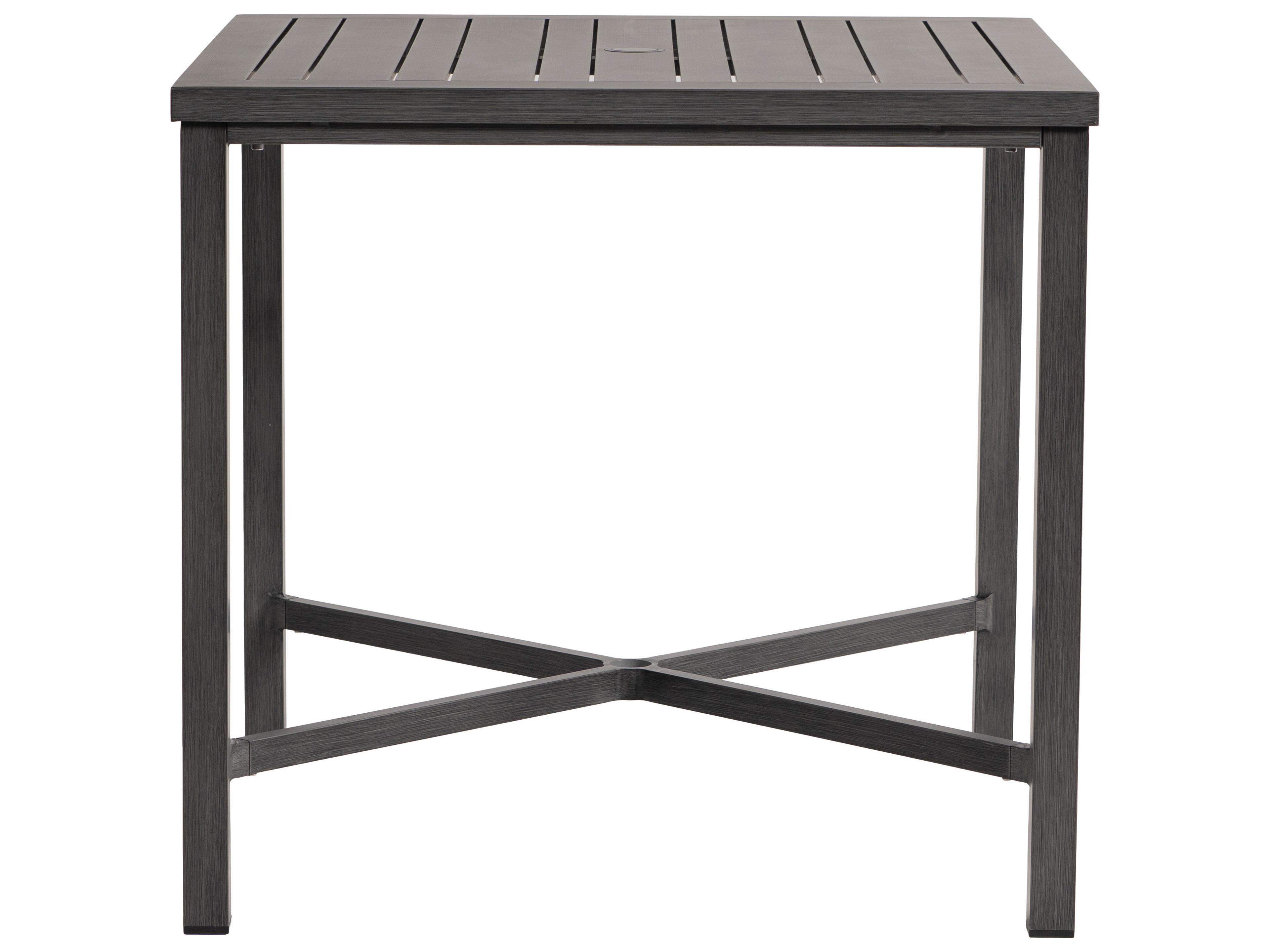 Ratana Canbria Tables Aluminum Square Umbrella Hole Counter Table