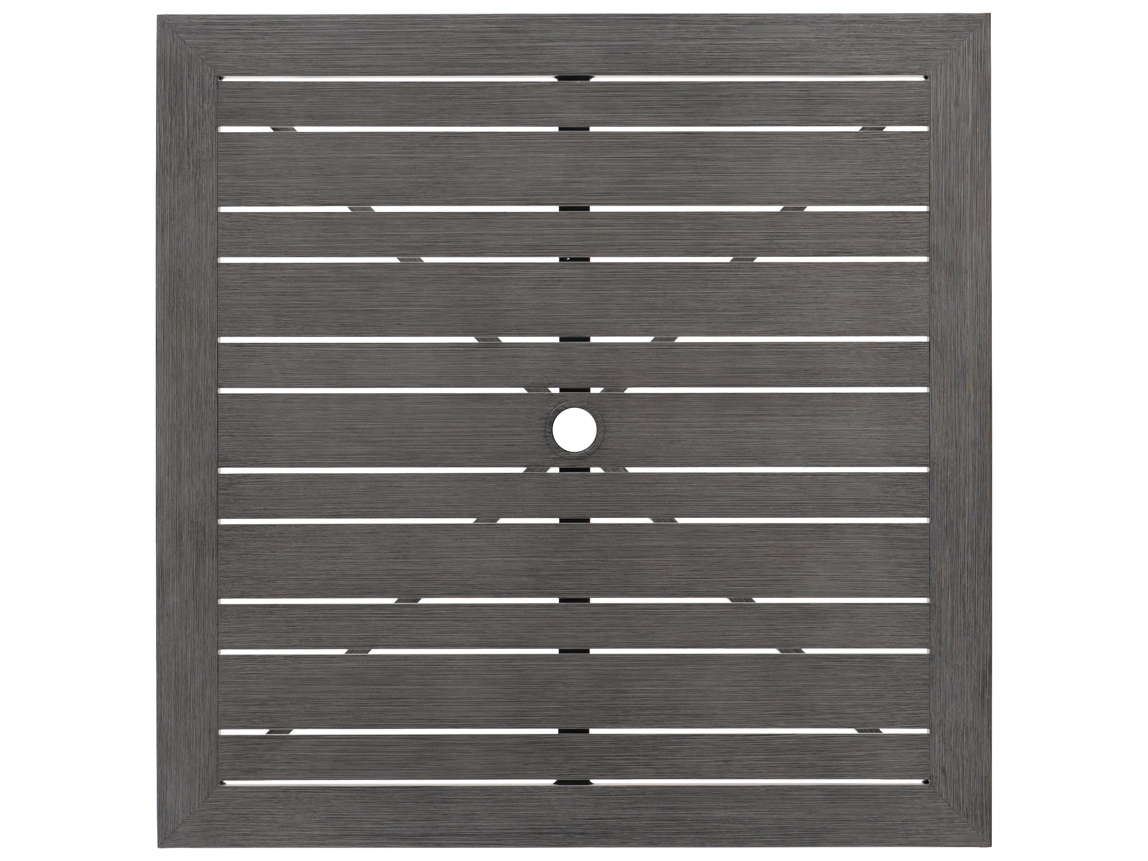 Ratana Canbria Tables Aluminum Square Umbrella Hole Counter Table