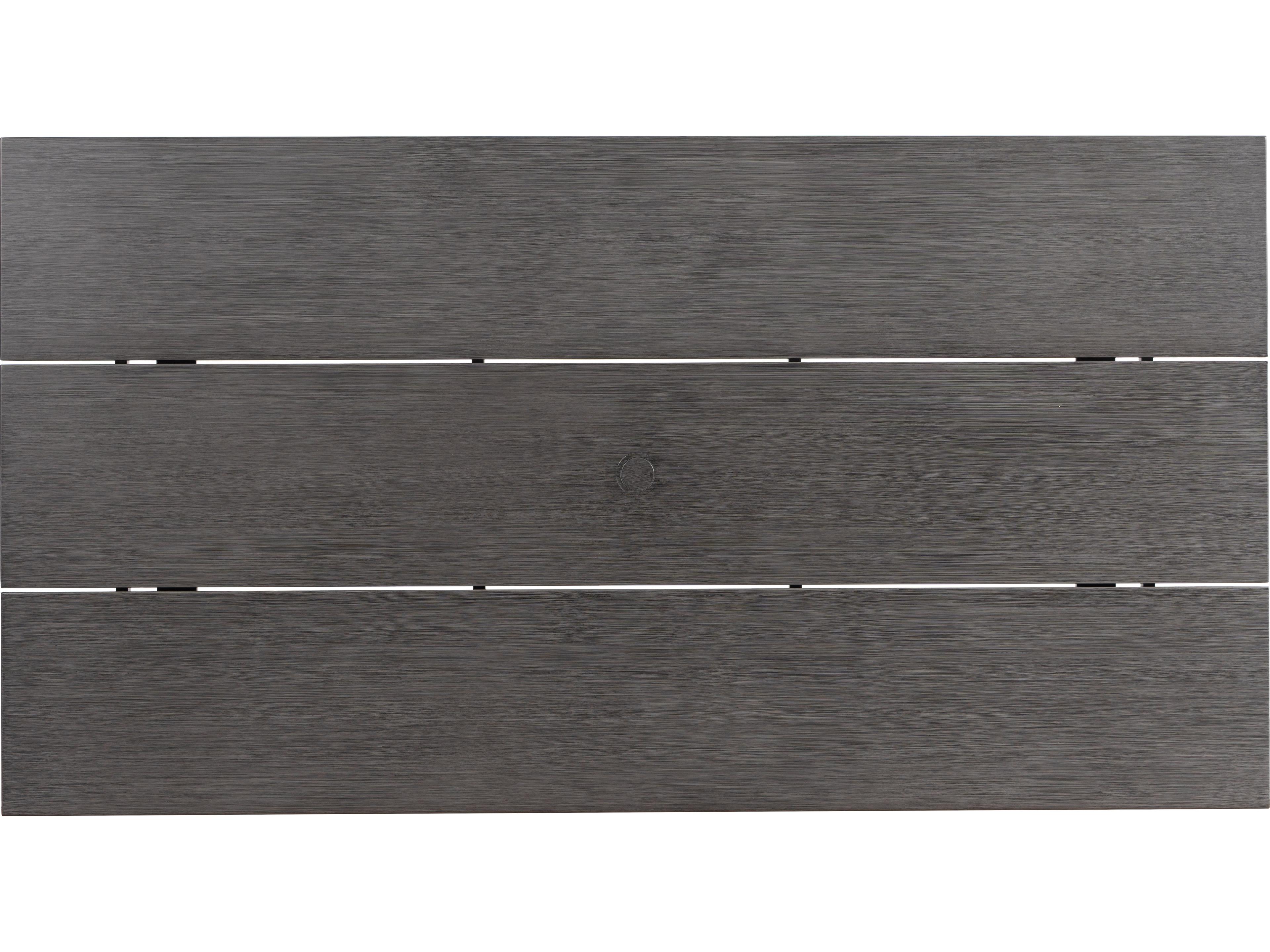 Ratana Canbria Tables Aluminum Rectangular Umbrella Hole Dining Table